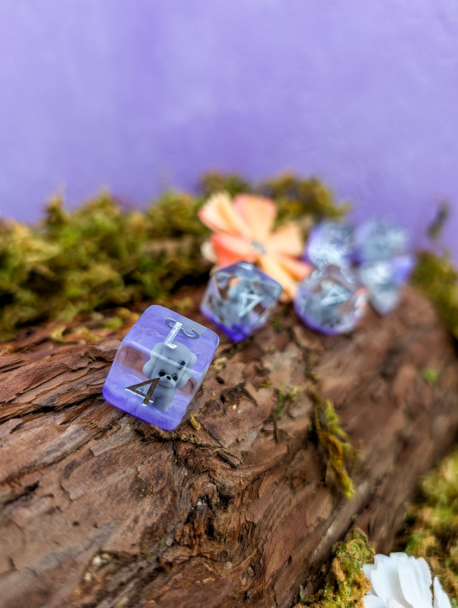 Purple Puppy Dice