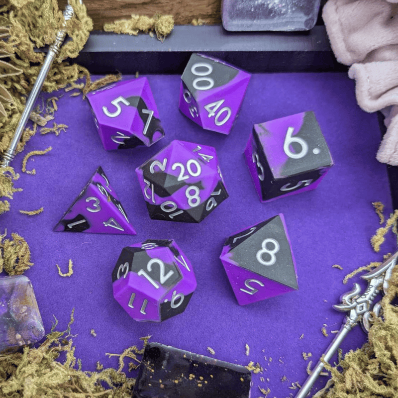 Sneak Attack | Purple and Black Silicone Dice Set