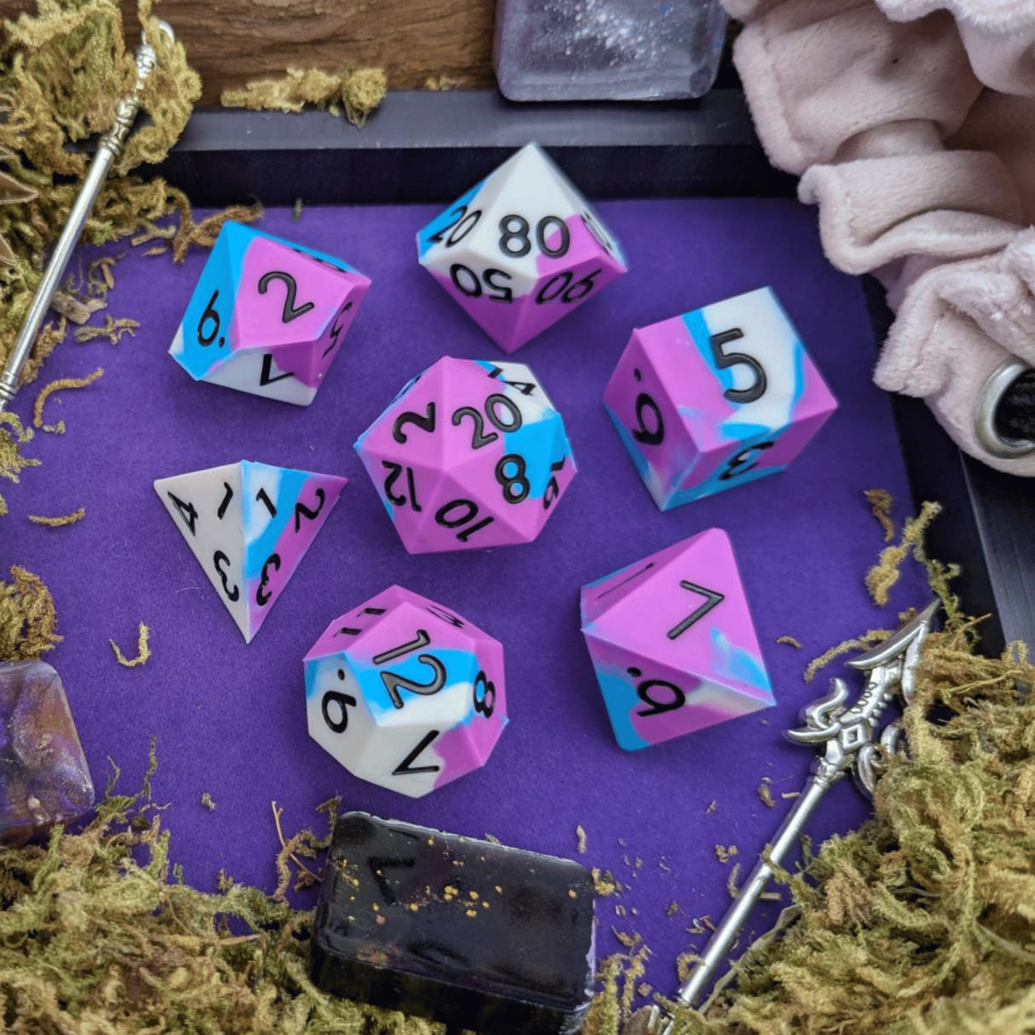 Magic Missile | Purple and Blue Silicone Dice Set