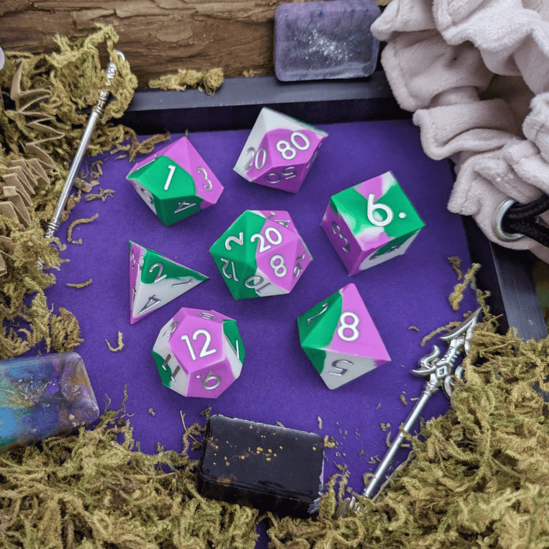 Acid Arrow | Green and Purple Silicone Dice Set
