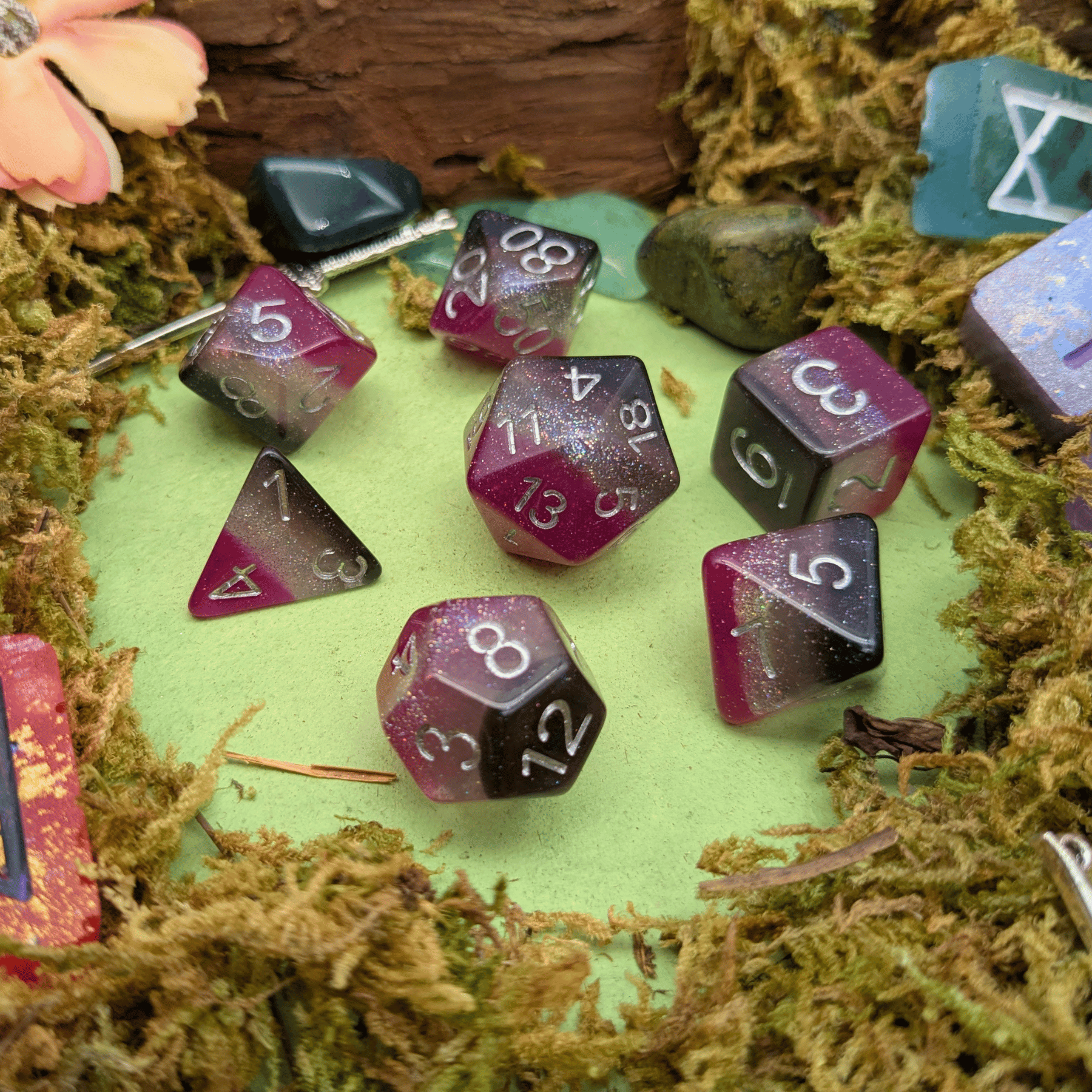 Asexual Pride Flag Dice Set