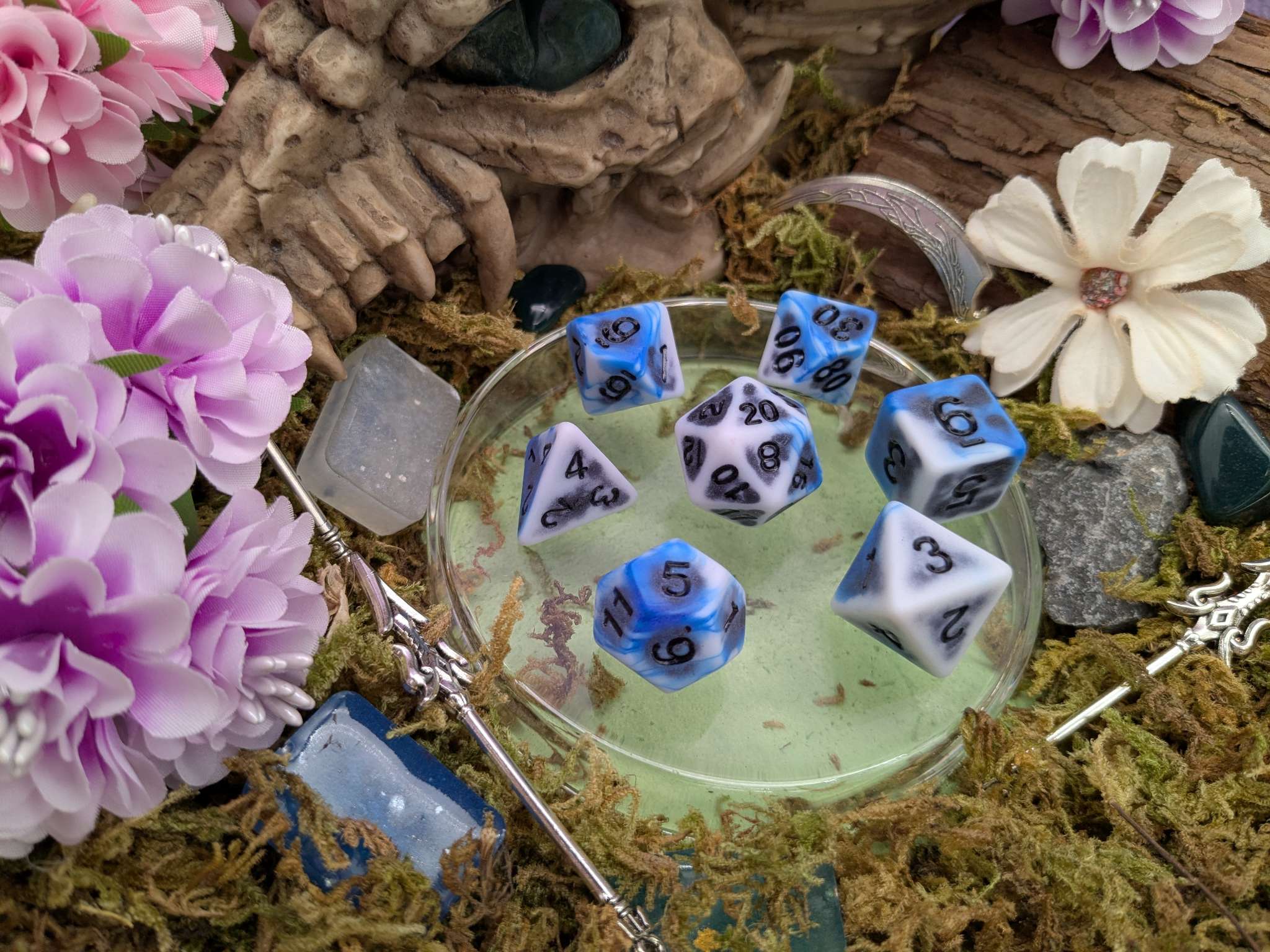 Archaic Dark Blue Dice Set
