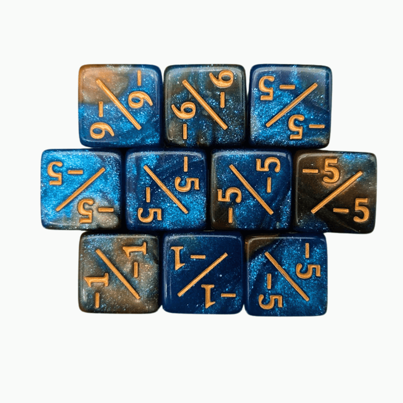 Blue Gold Galaxy Counter Dice -/-
