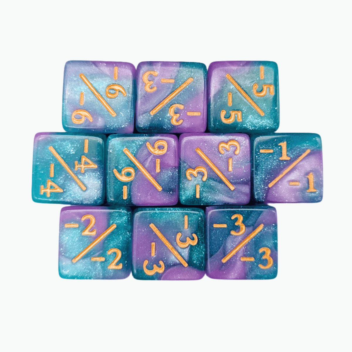 Pink Blue Galaxy Counter Dice -/-