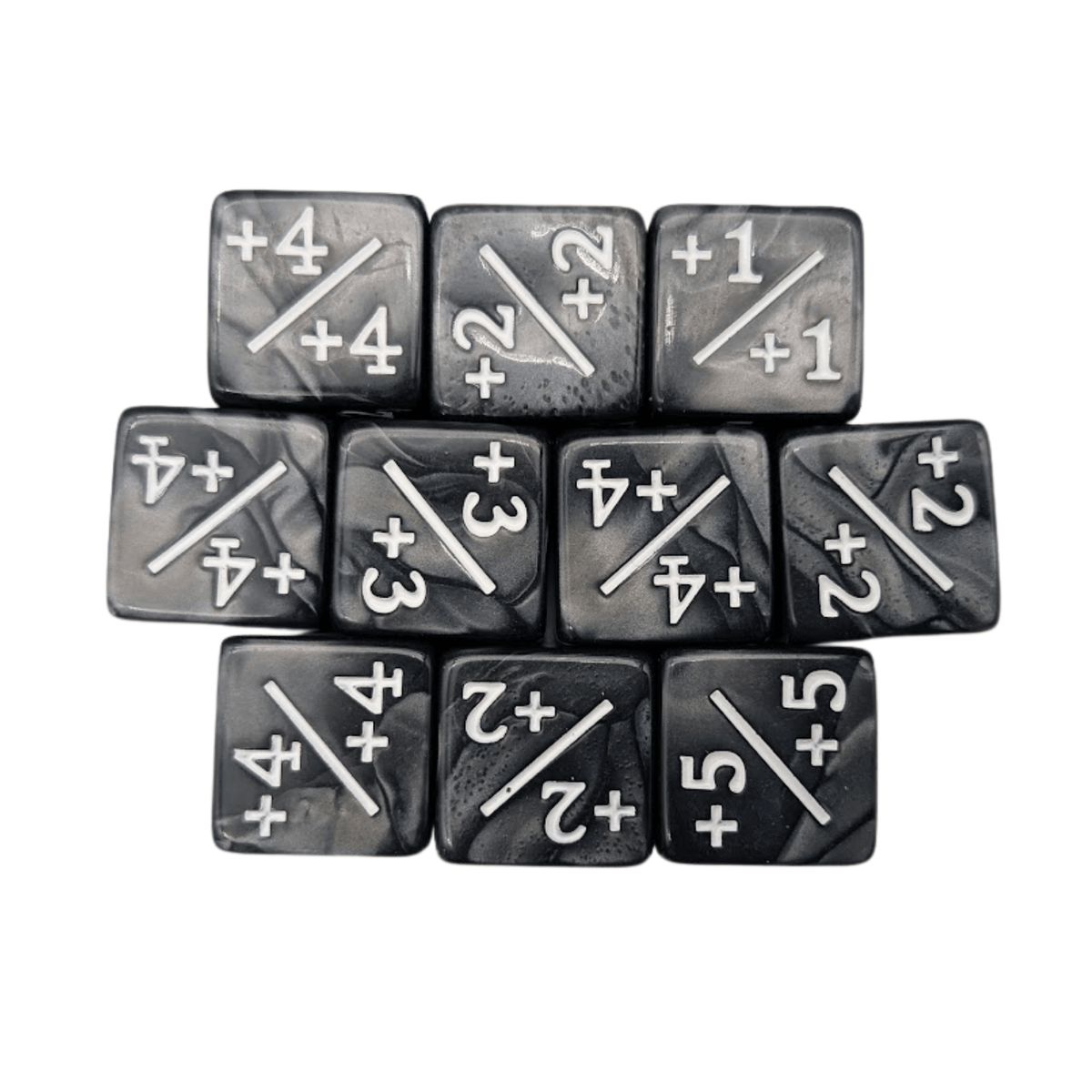 Black Simple Counter Dice +/+