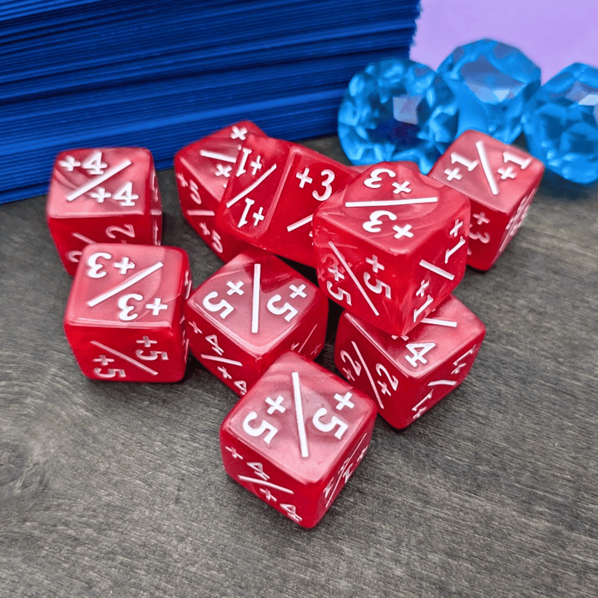 Red Simple Counter Dice +/+