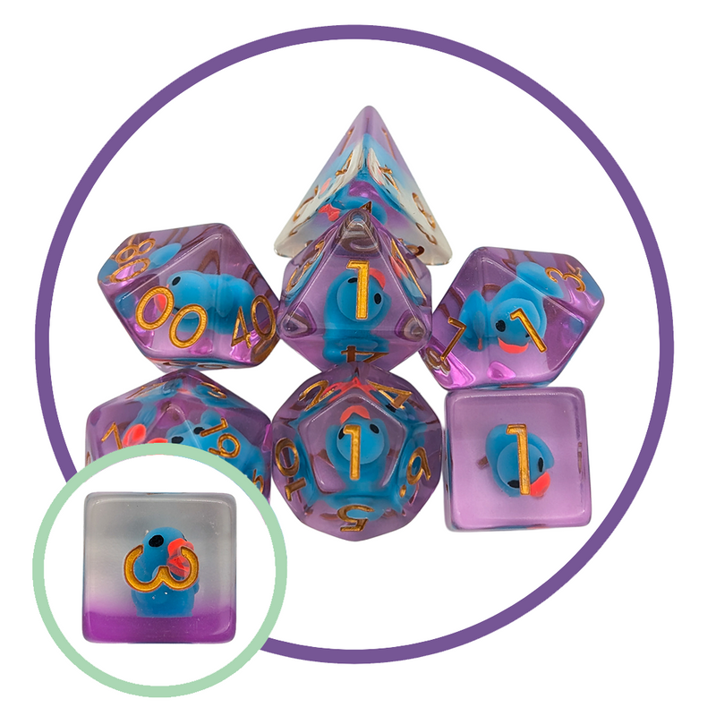 Blue Ducks Inclusion Dice Set