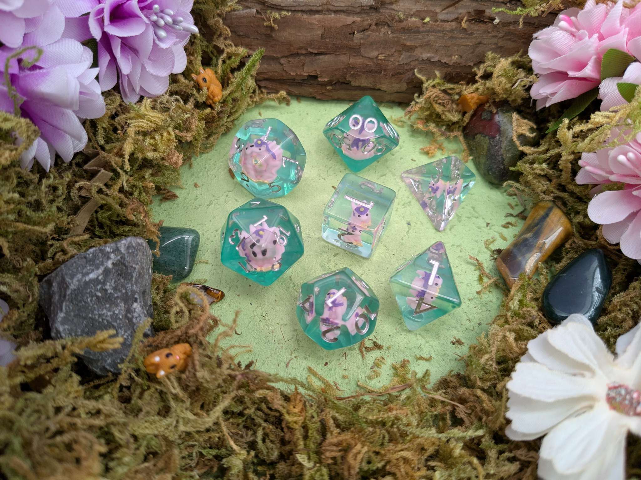 Purple Unicorn Inclusion Dice Set