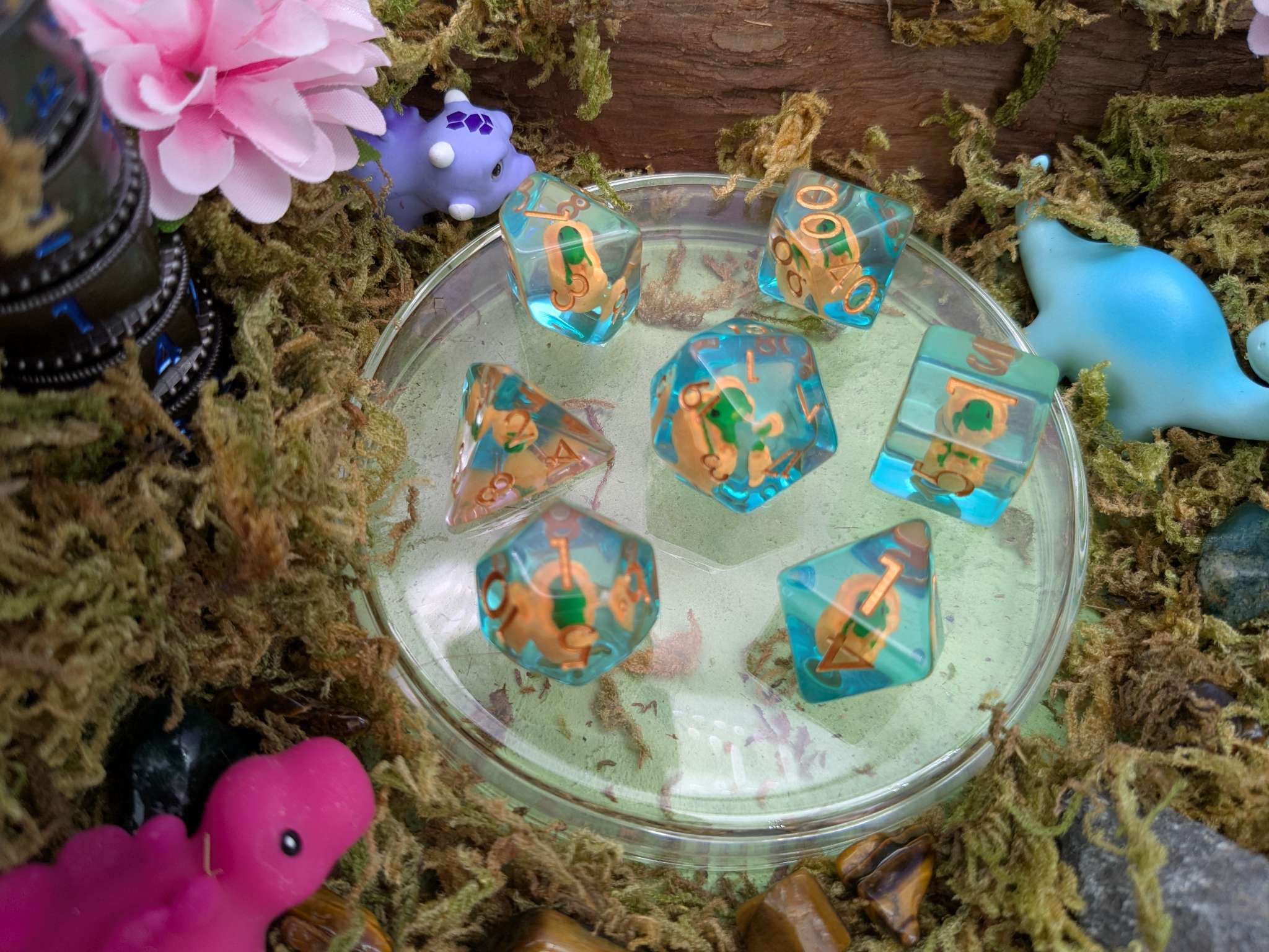 Dinosaur Egg Inclusion Dice Set