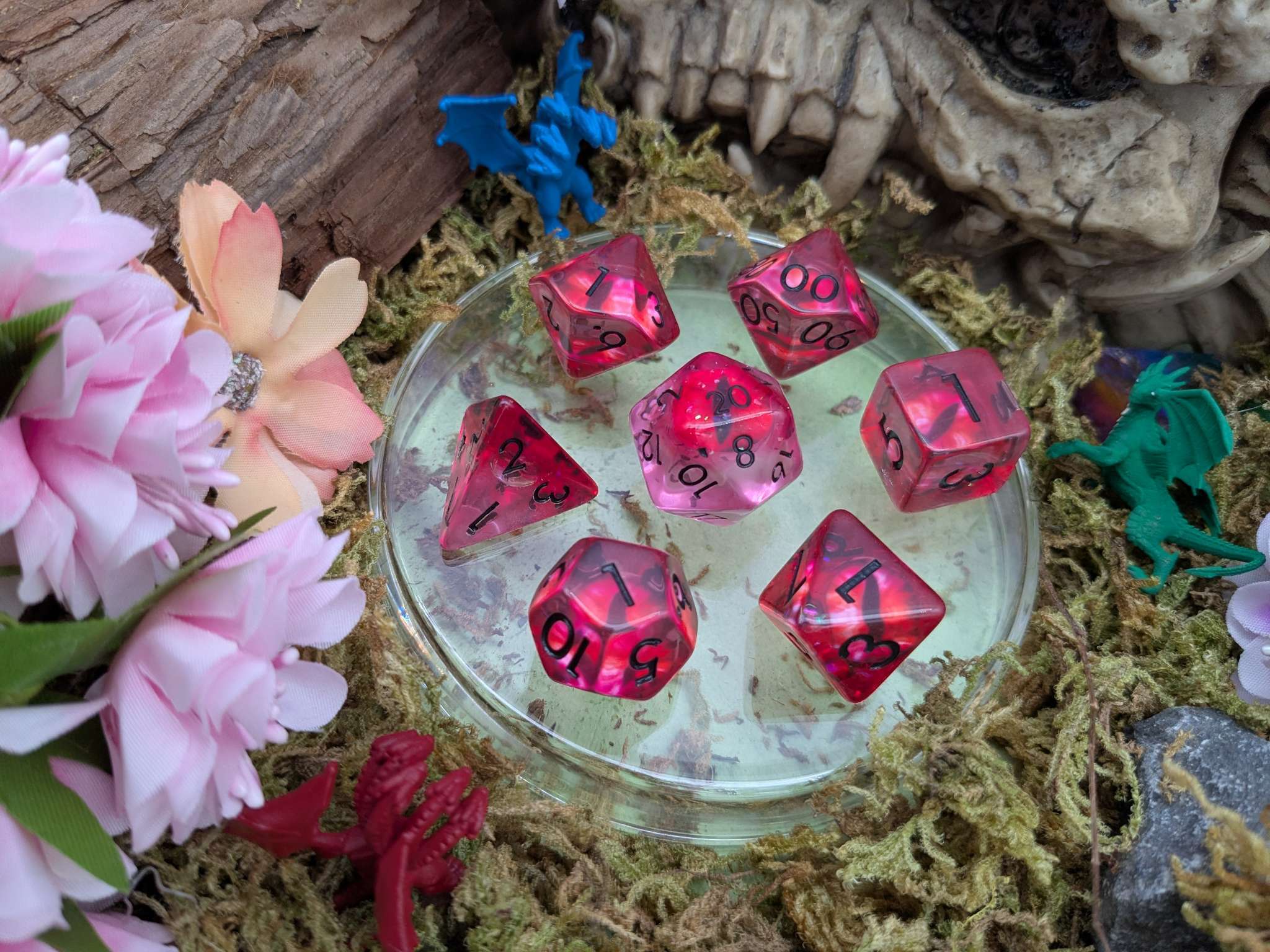 Fire Dragon Eye Inclusion Dice Set