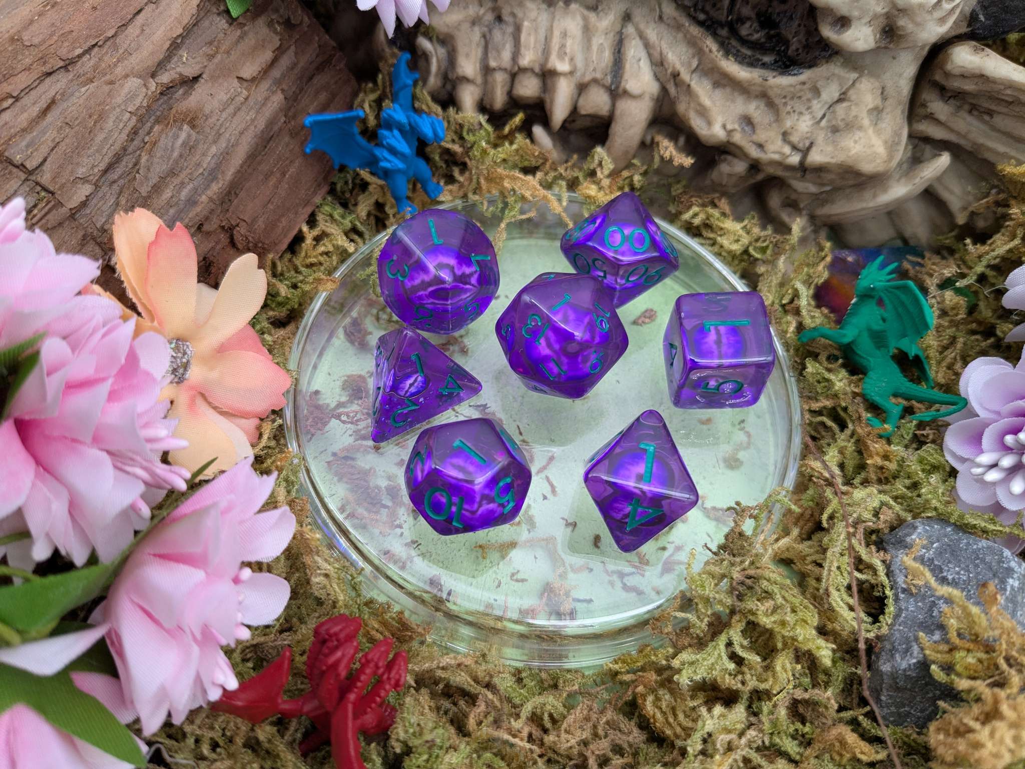 Purple Dragon Eye Dice Set
