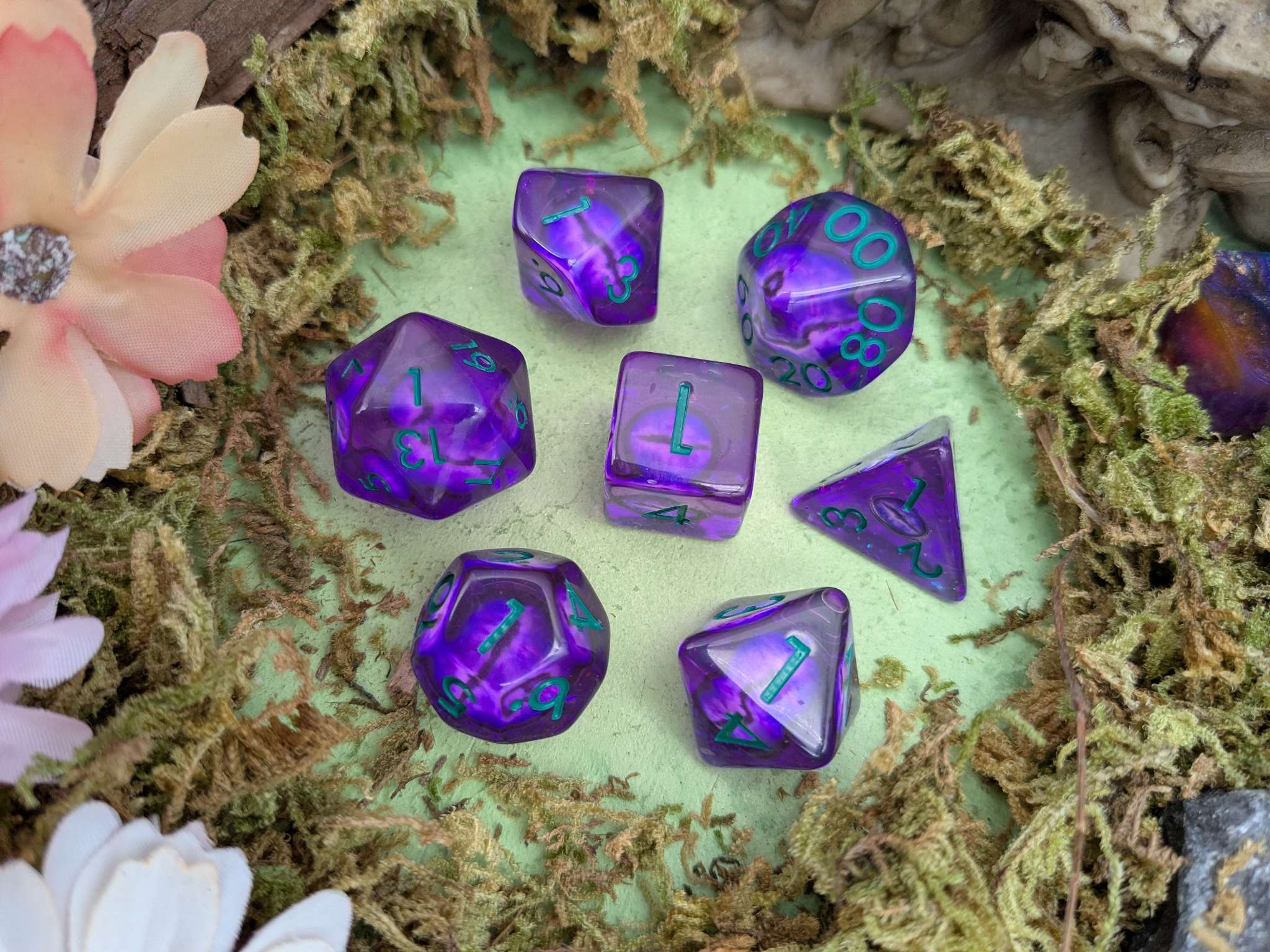 Purple Dragon Eye Dice Set