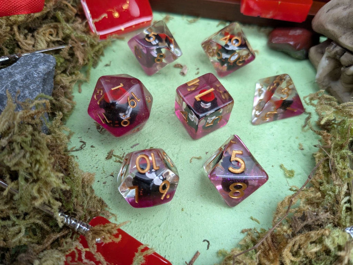 Black Ghost Inclusion Dice Set