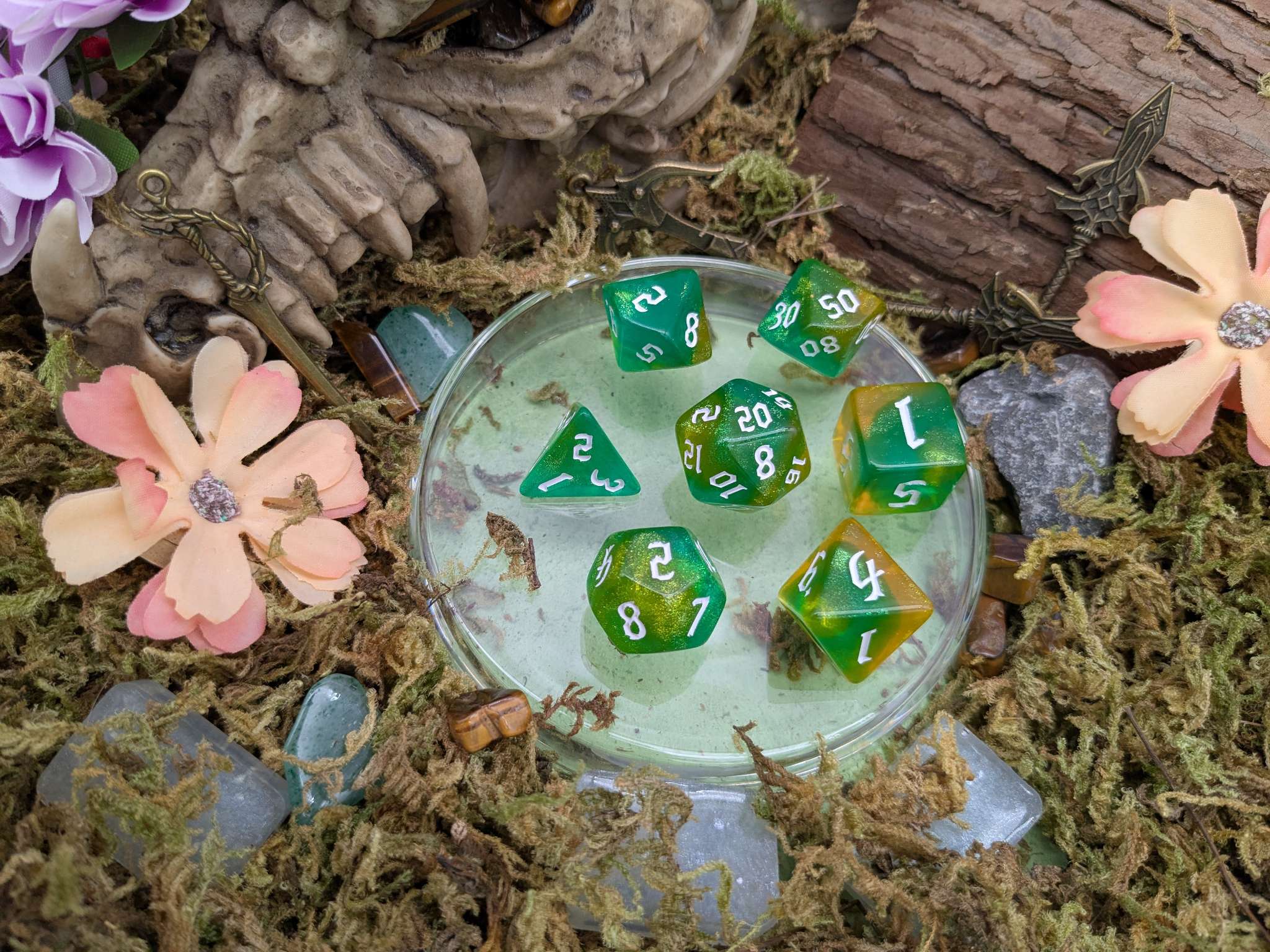 Lime Green Fog Dice – Mystery Dice Goblin | The UK's DND Dice