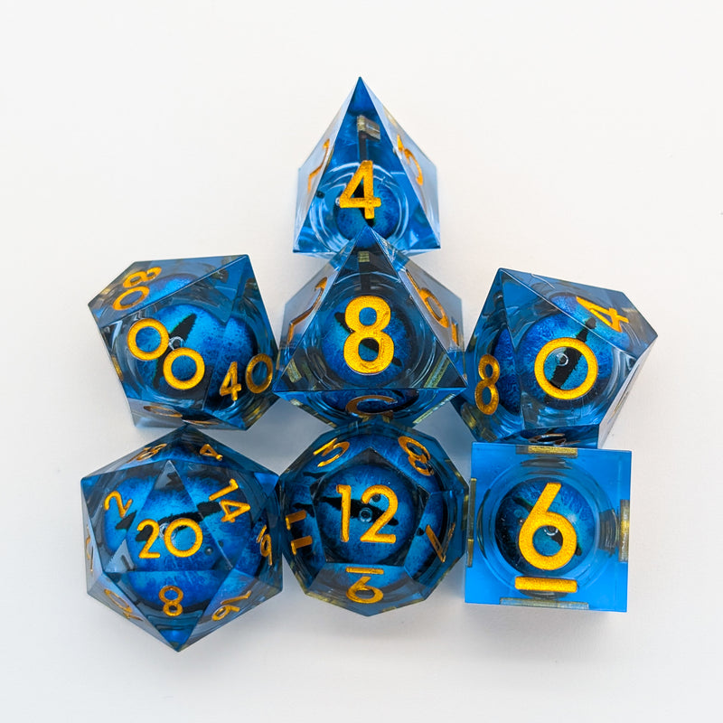 Liquid Core Blue Snake Eye Dice