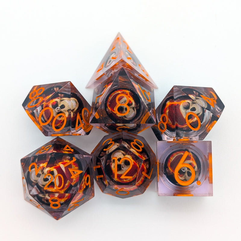 Skull Pirate Liquid Core Dice Set