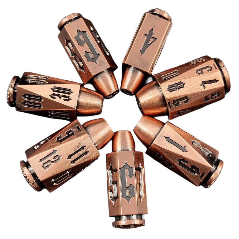 Deadeye's Dice | Metal Bullet Hell Dice Set