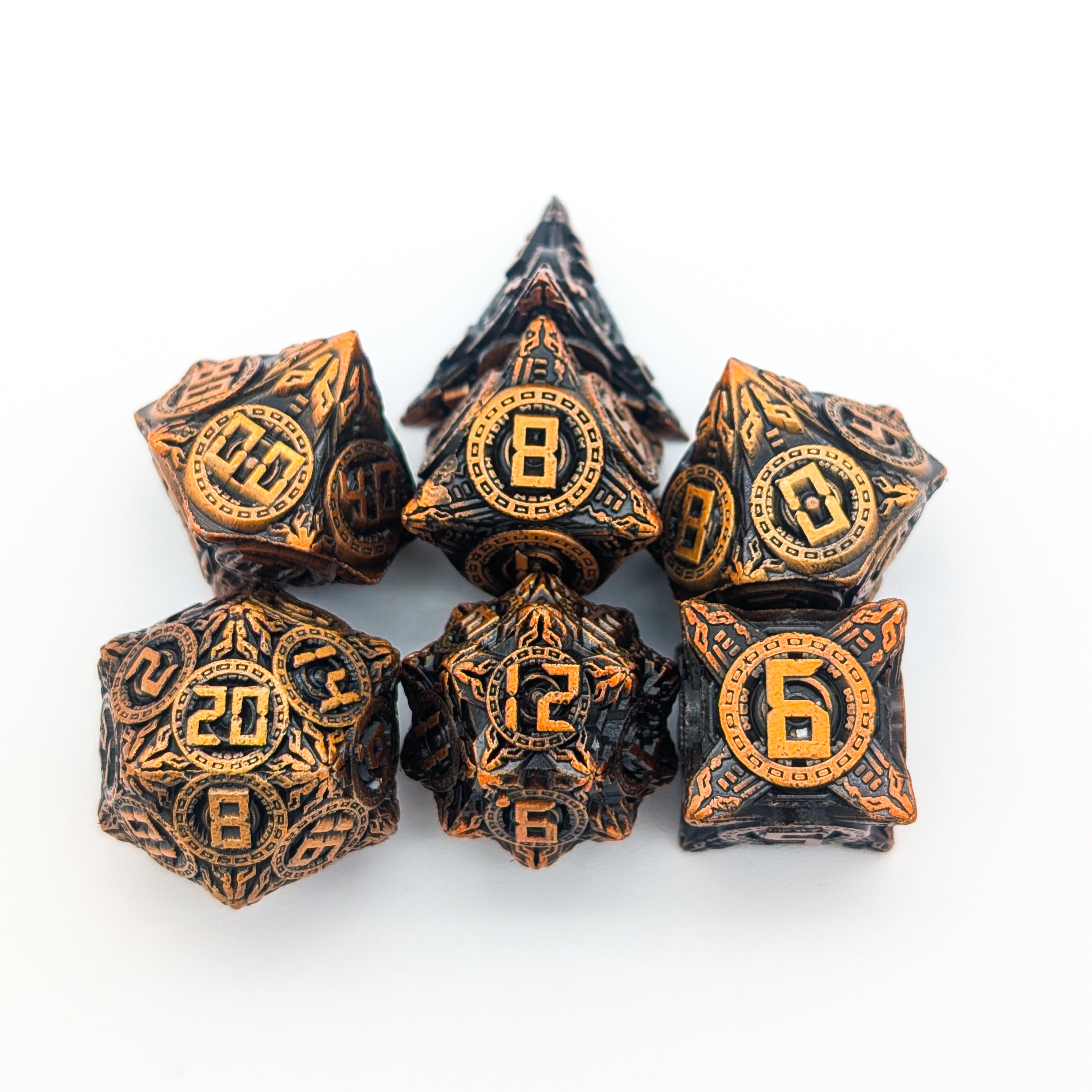 Engine Copper Metal Core Dice Set