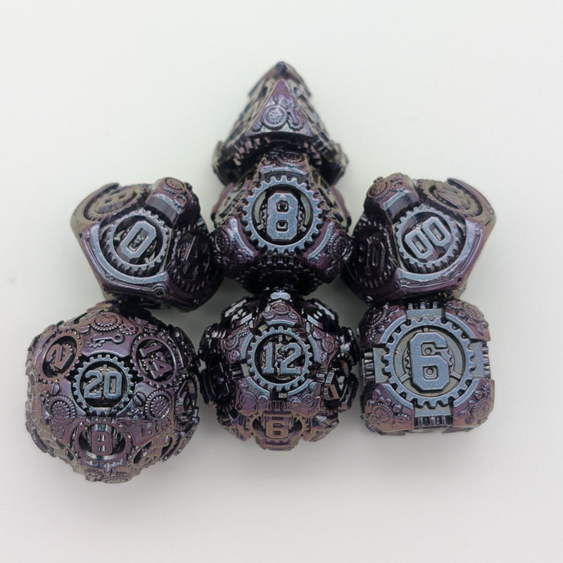 Gears Petrol Metal Core Dice Set