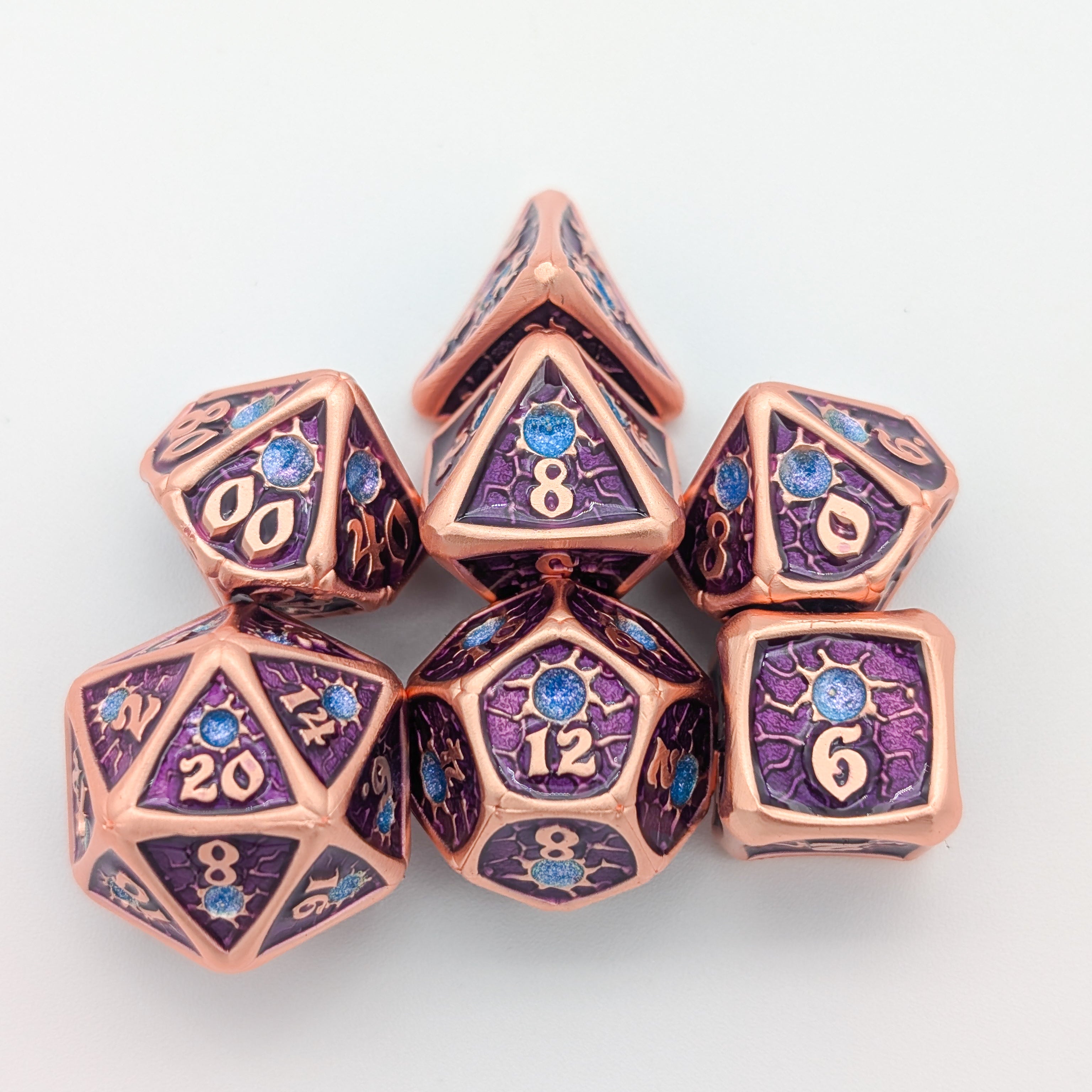 Royal Plum Metal Core Dice Set