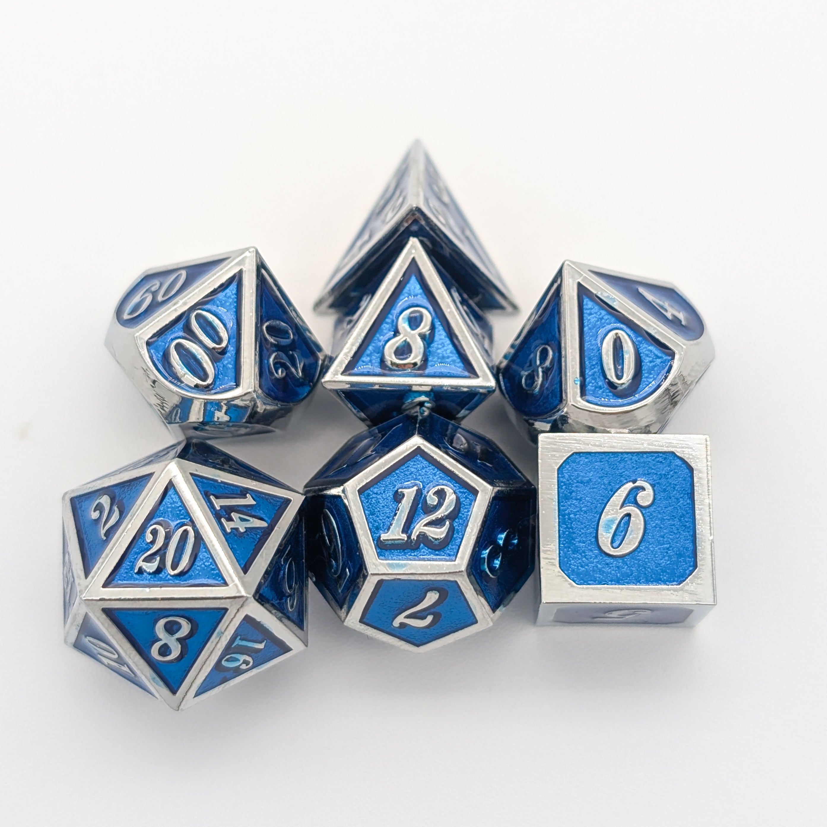 Simple Blue and Silver Metal Set