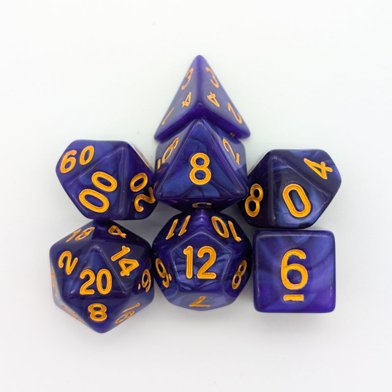 Purple Pearl Dice Set