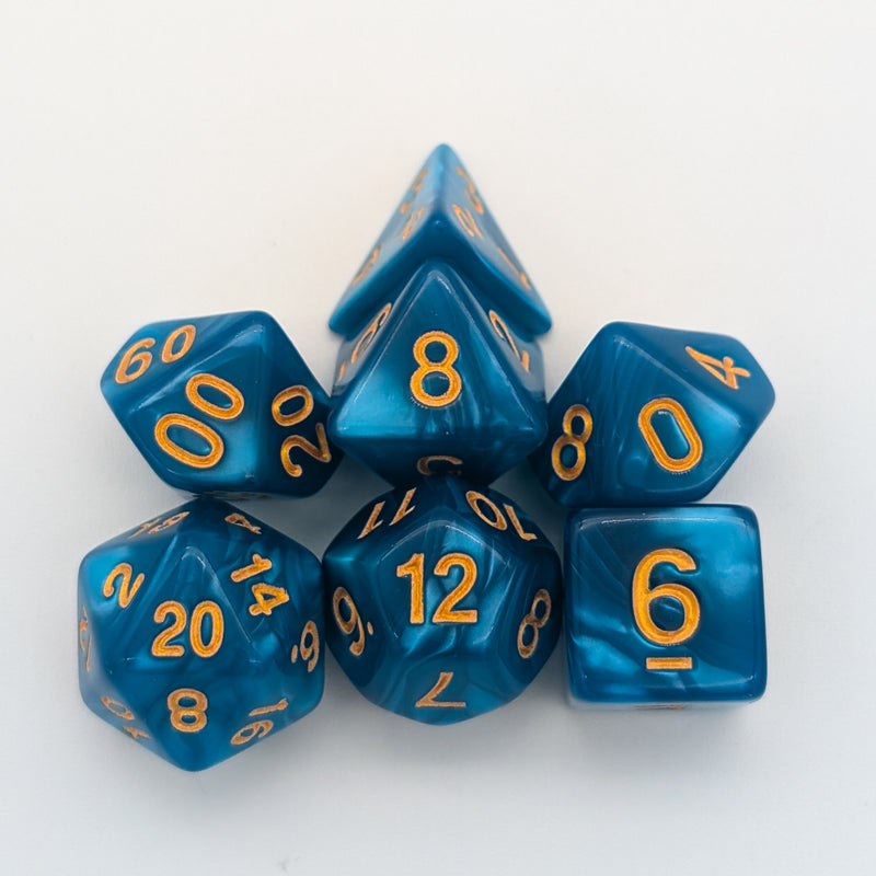 Sky Blue Pearl Dice Set