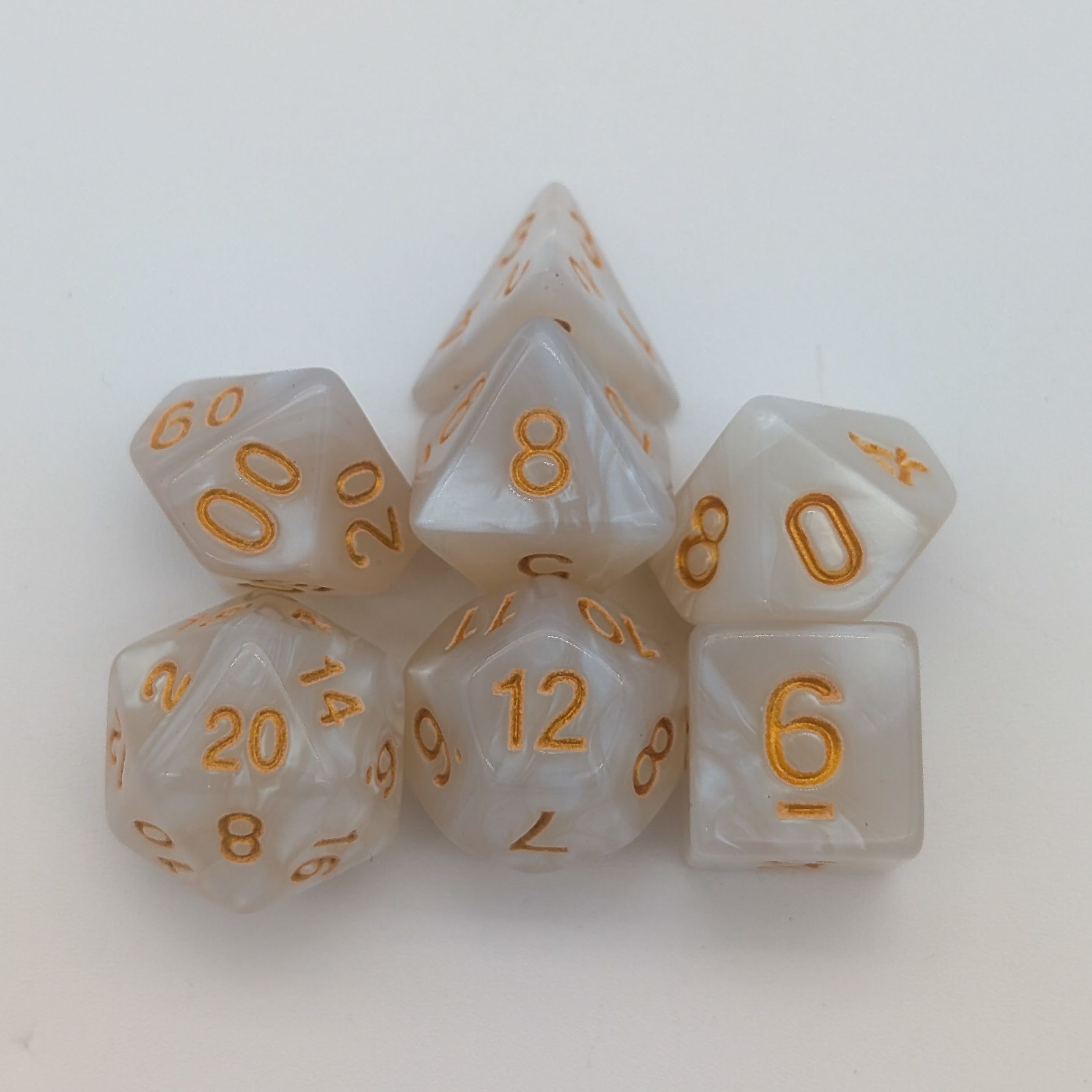 Pearl White Dice Set
