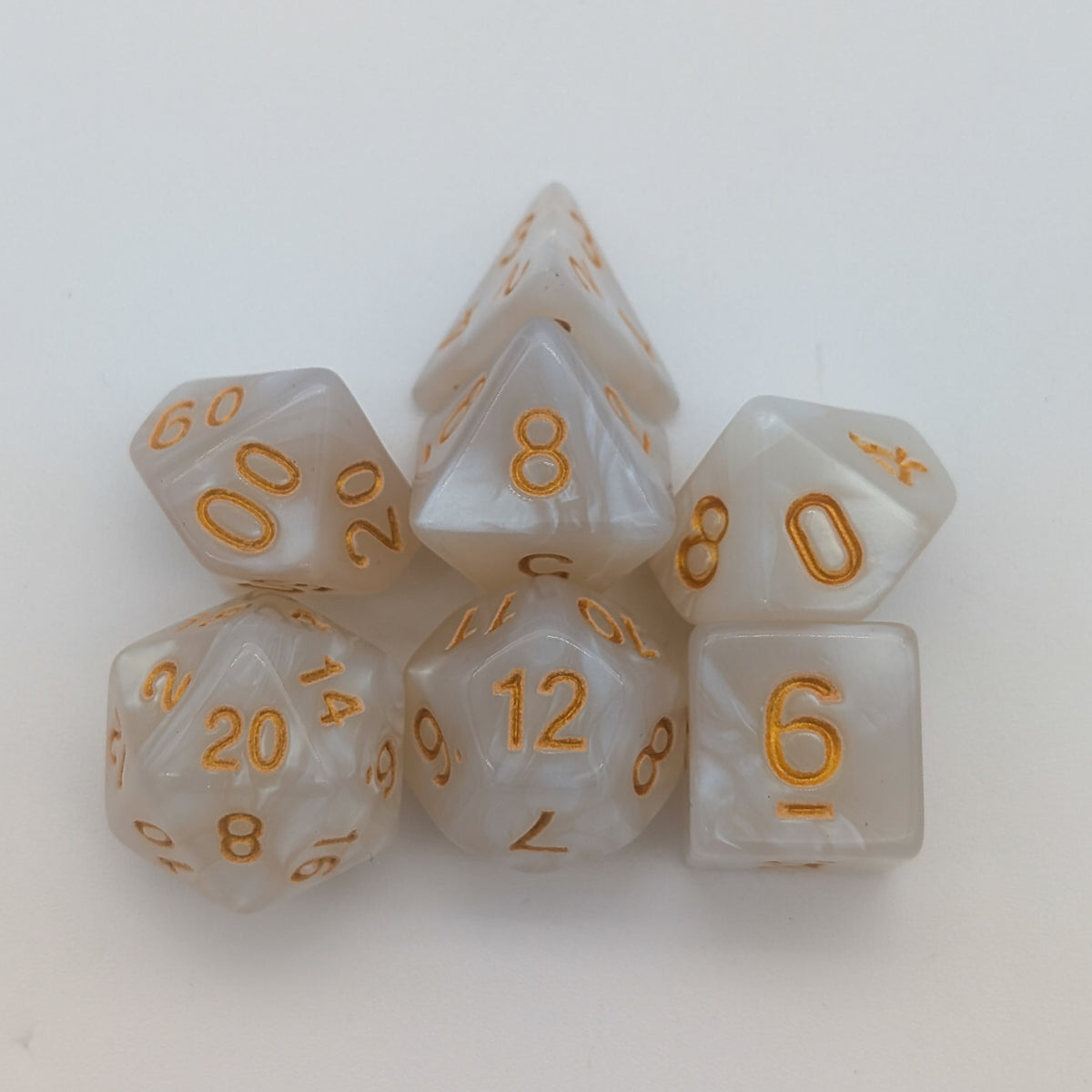 Pearl White Dice Set