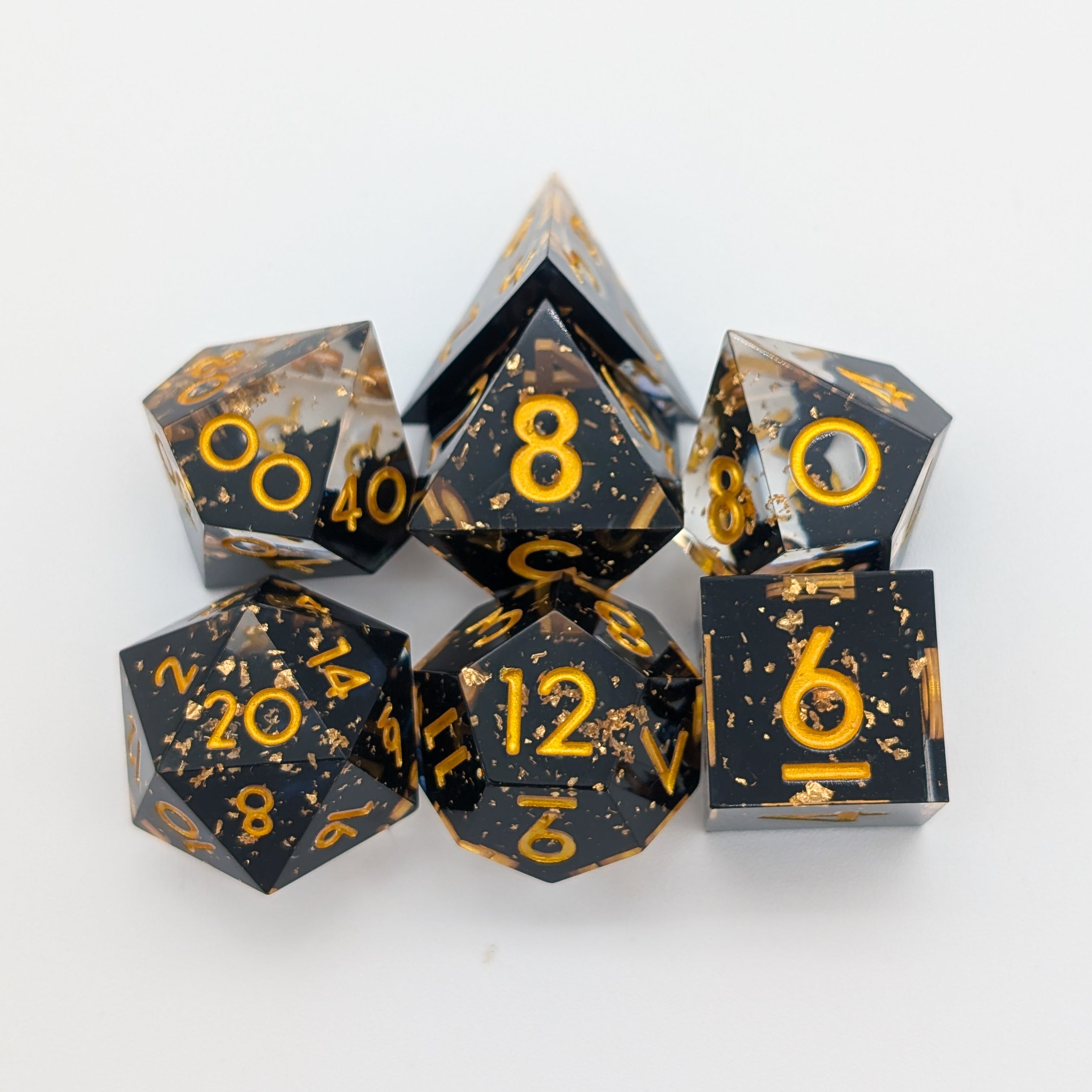 Foil Obsidian Sharp Dice Set