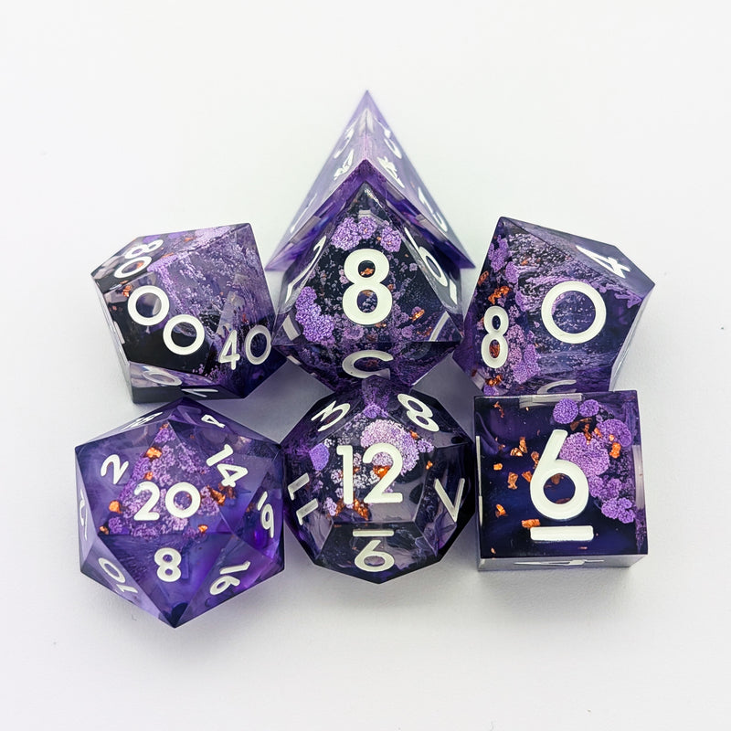 Foil Purple Sharp Dice Set