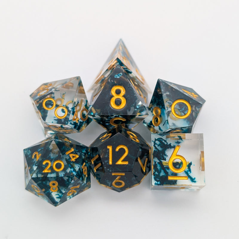 Foil Violet Sharp Dice Set