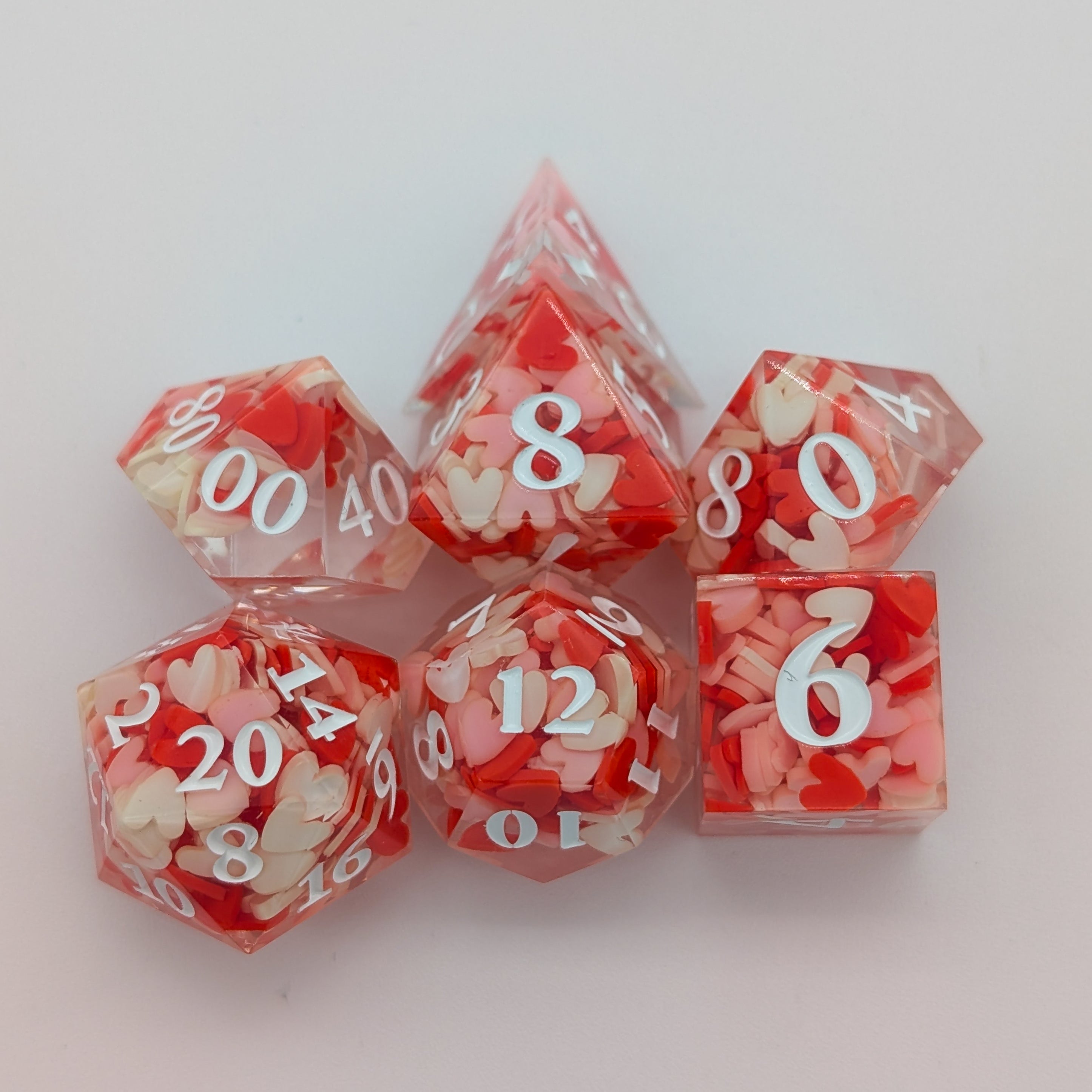 Packed Heart Sharp Dice Set