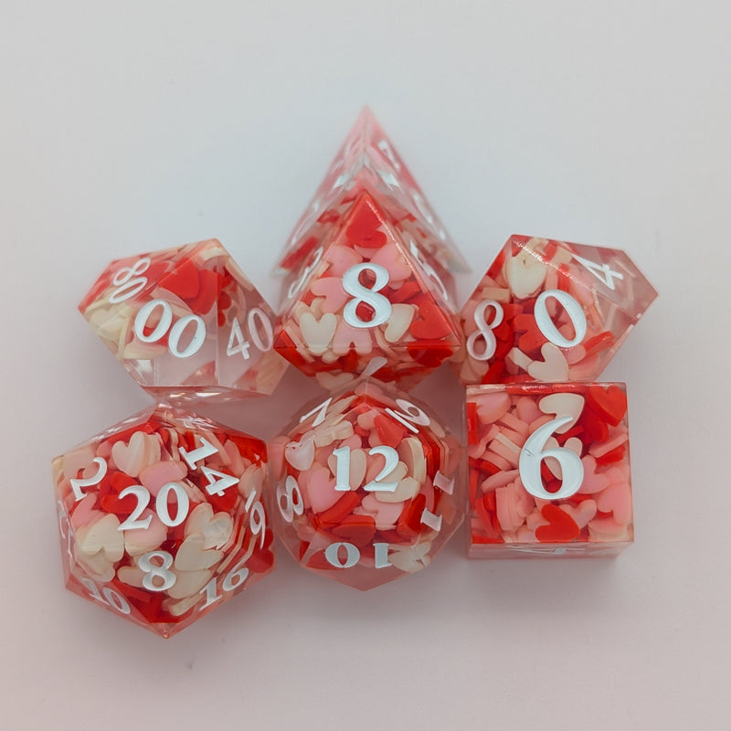 Packed Heart Sharp Dice Set