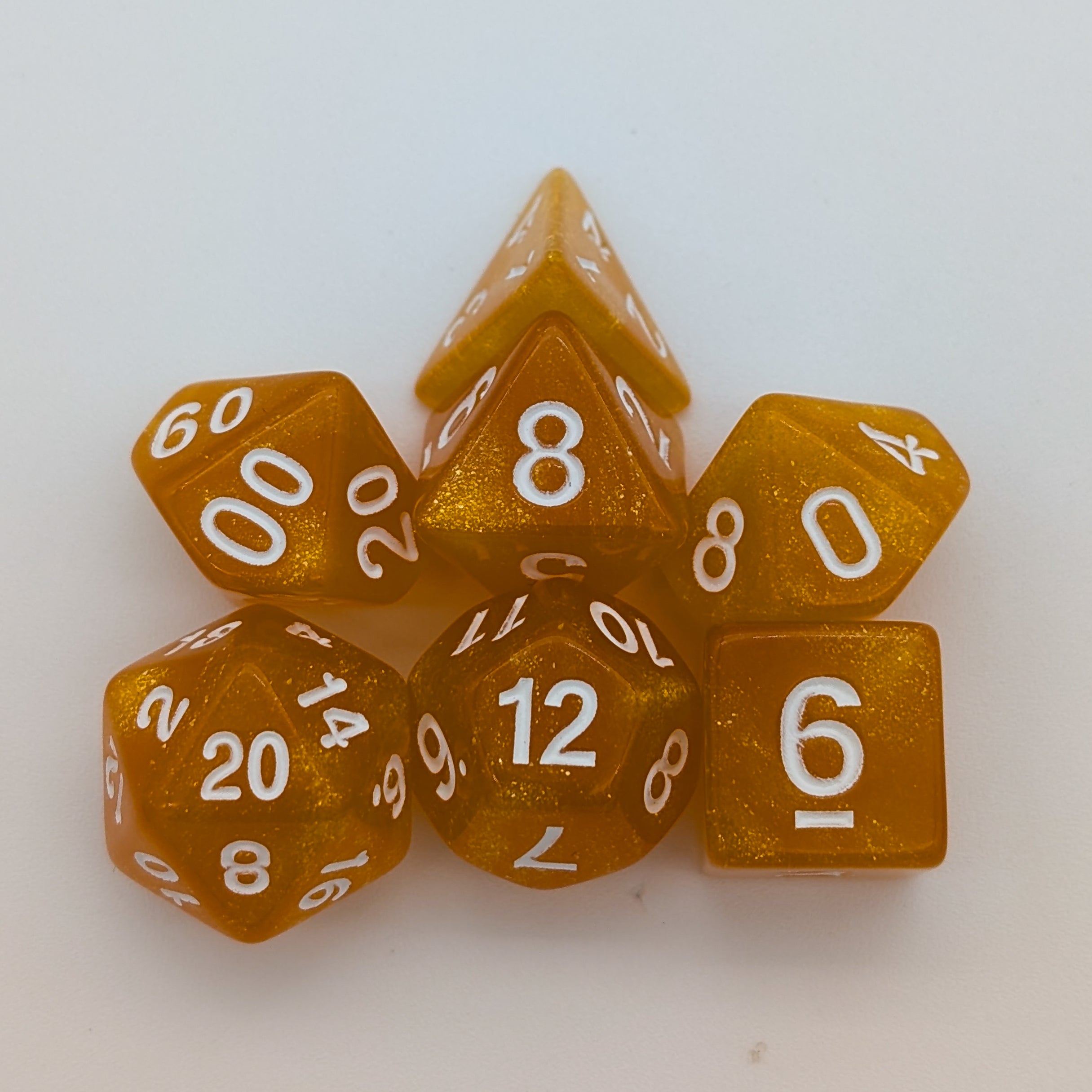 Shimmer Orange Dice Set