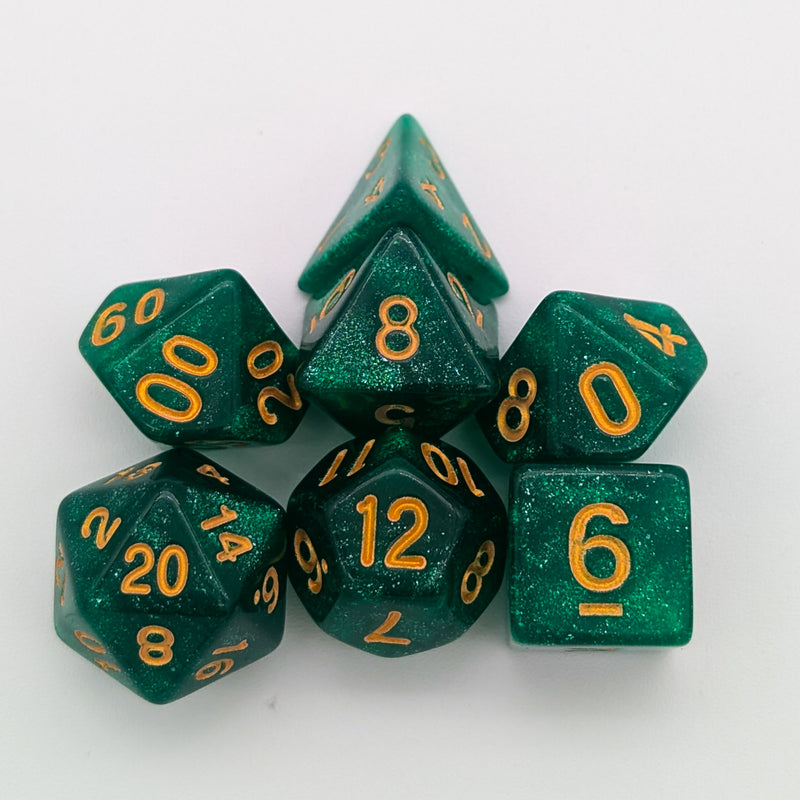 Shimmer Shamrock Dice Set