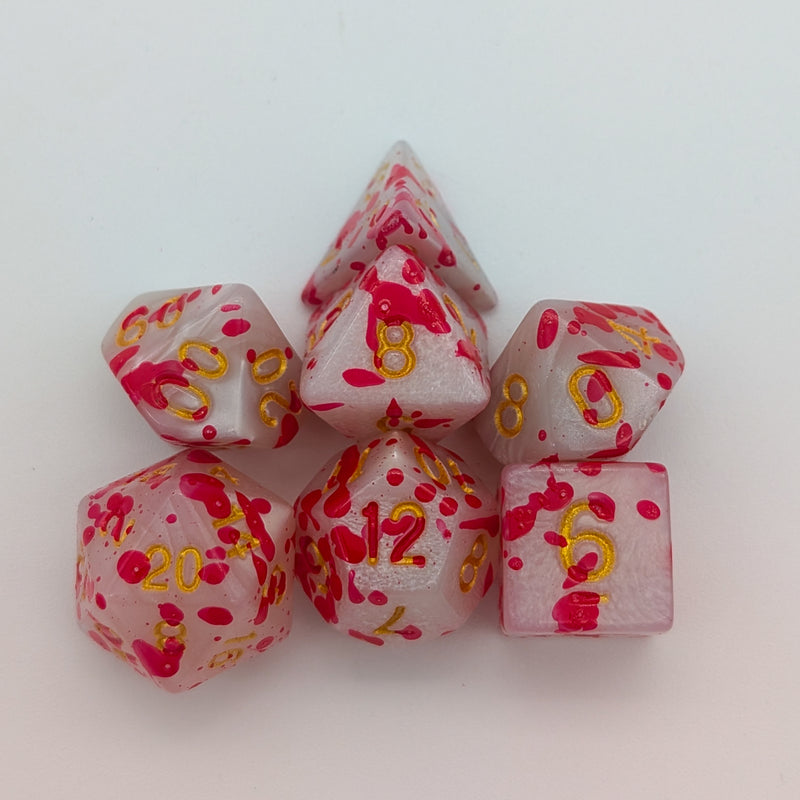 Splatter Gold Dice Set
