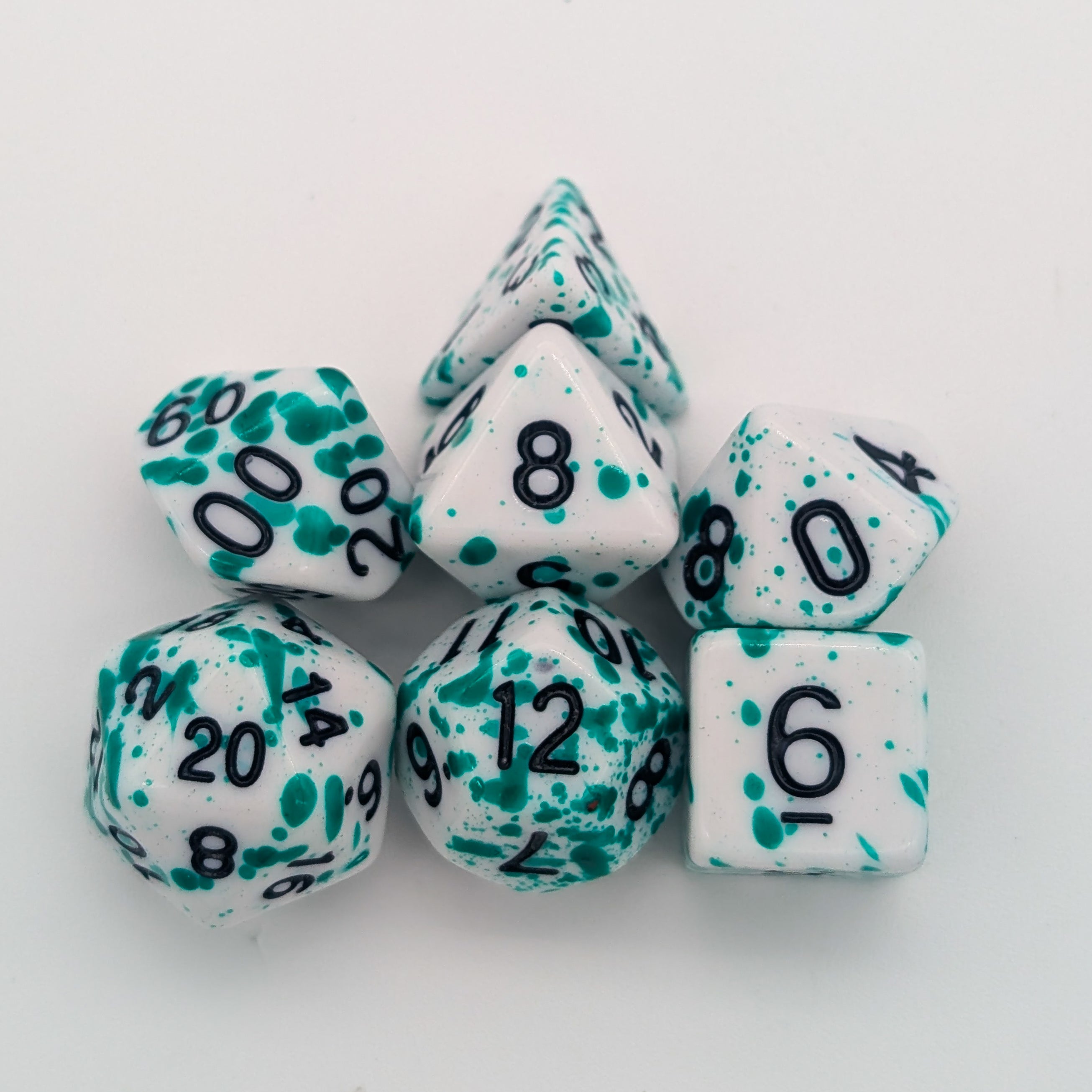 Splatter Green Dice Set