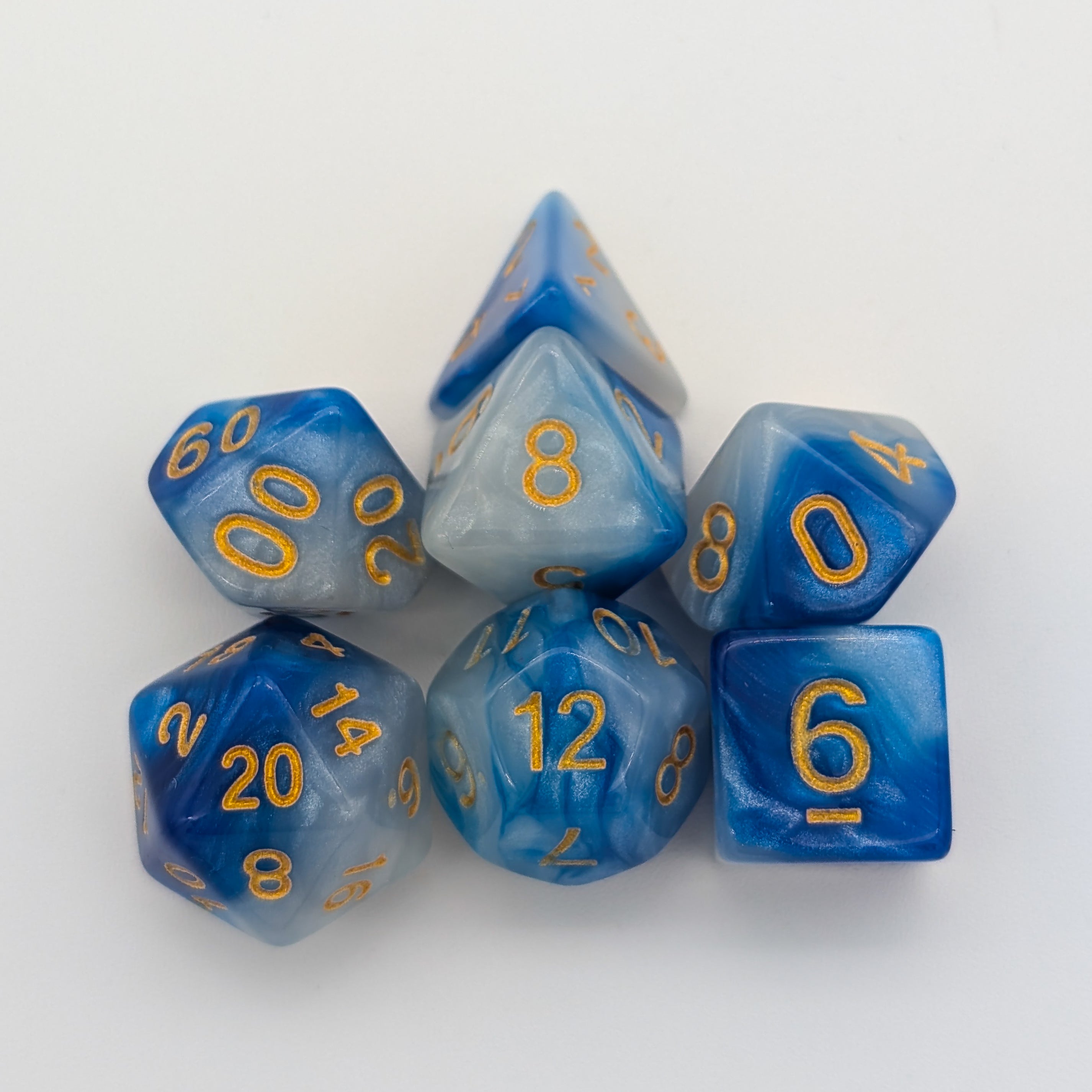 Two Tone Sea Foam Dice Set