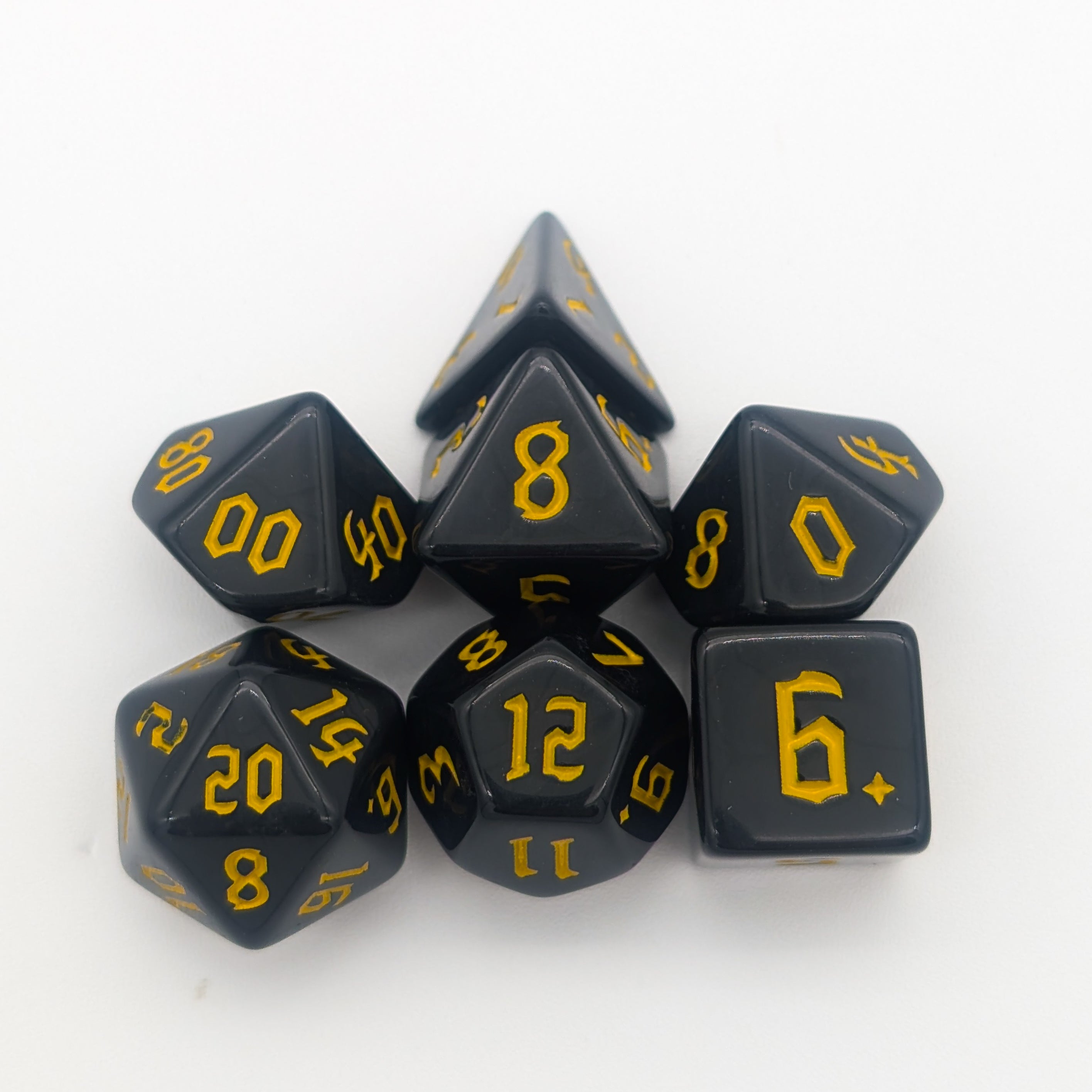 Yellow Witch Dice Set