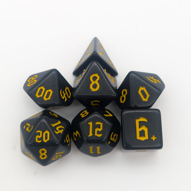 Yellow Witch Dice Set