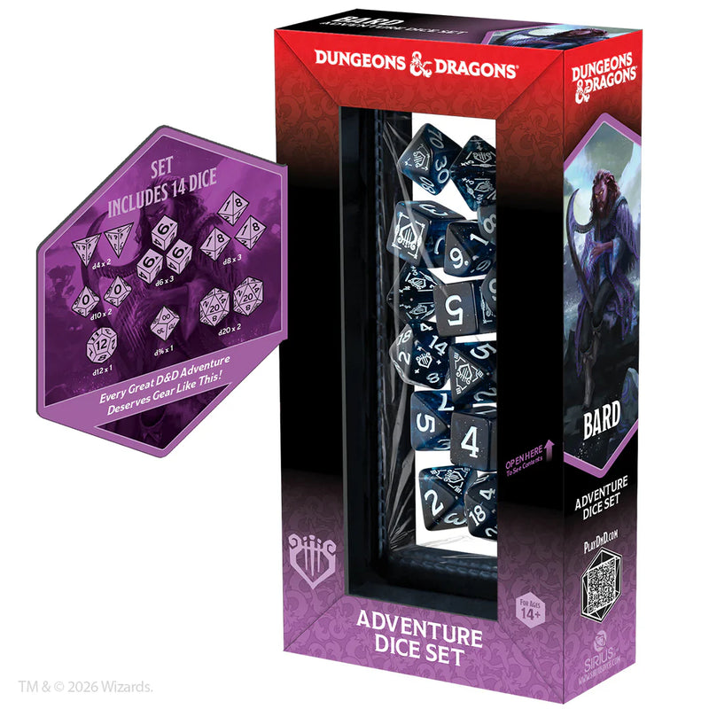 D&D Adventure Dice – Bard: Blue, Black