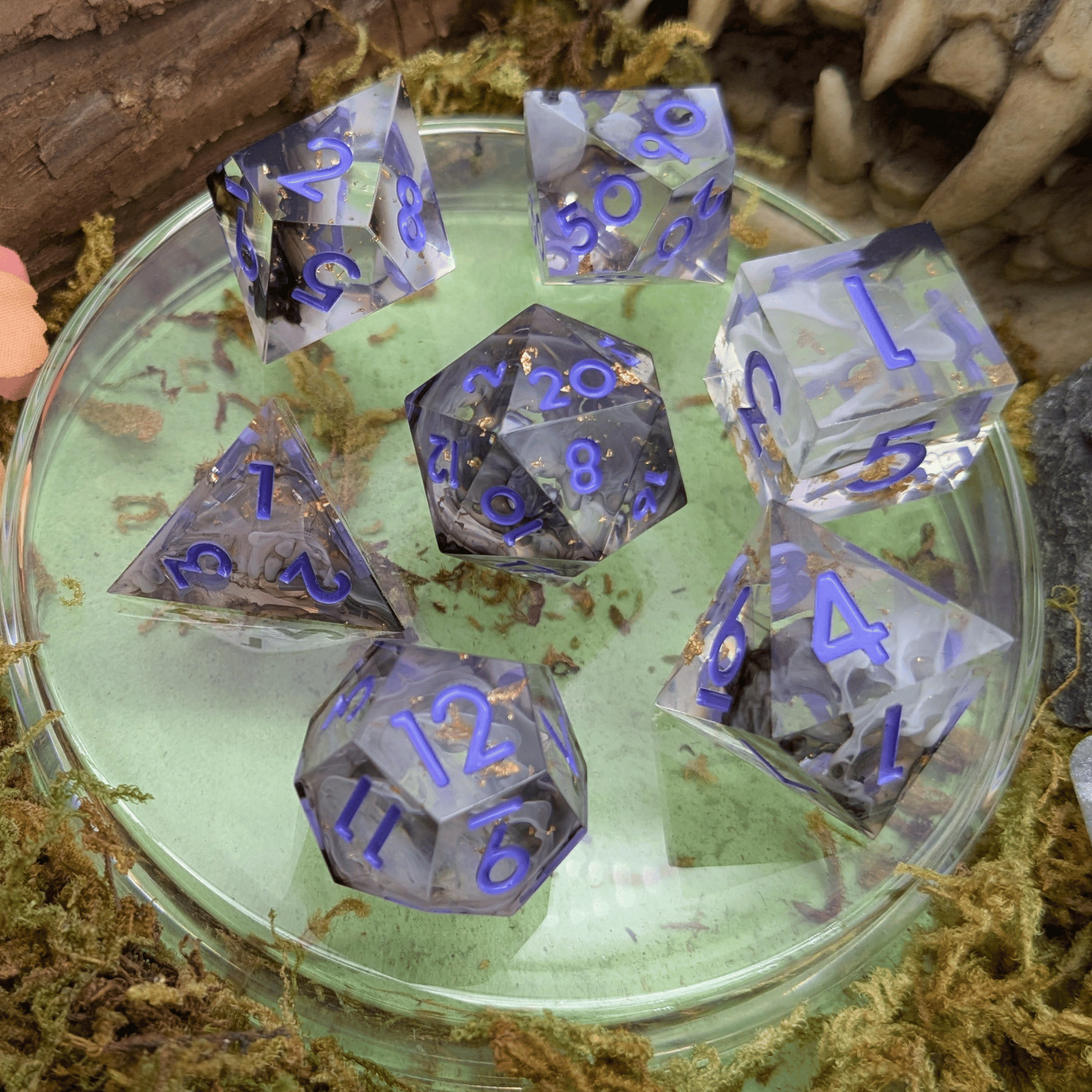 Foil Raven Sharp Dice Set
