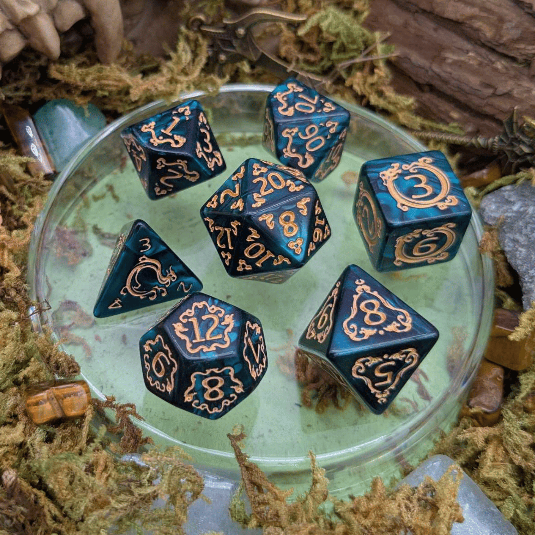 Dragon Green Dice Set