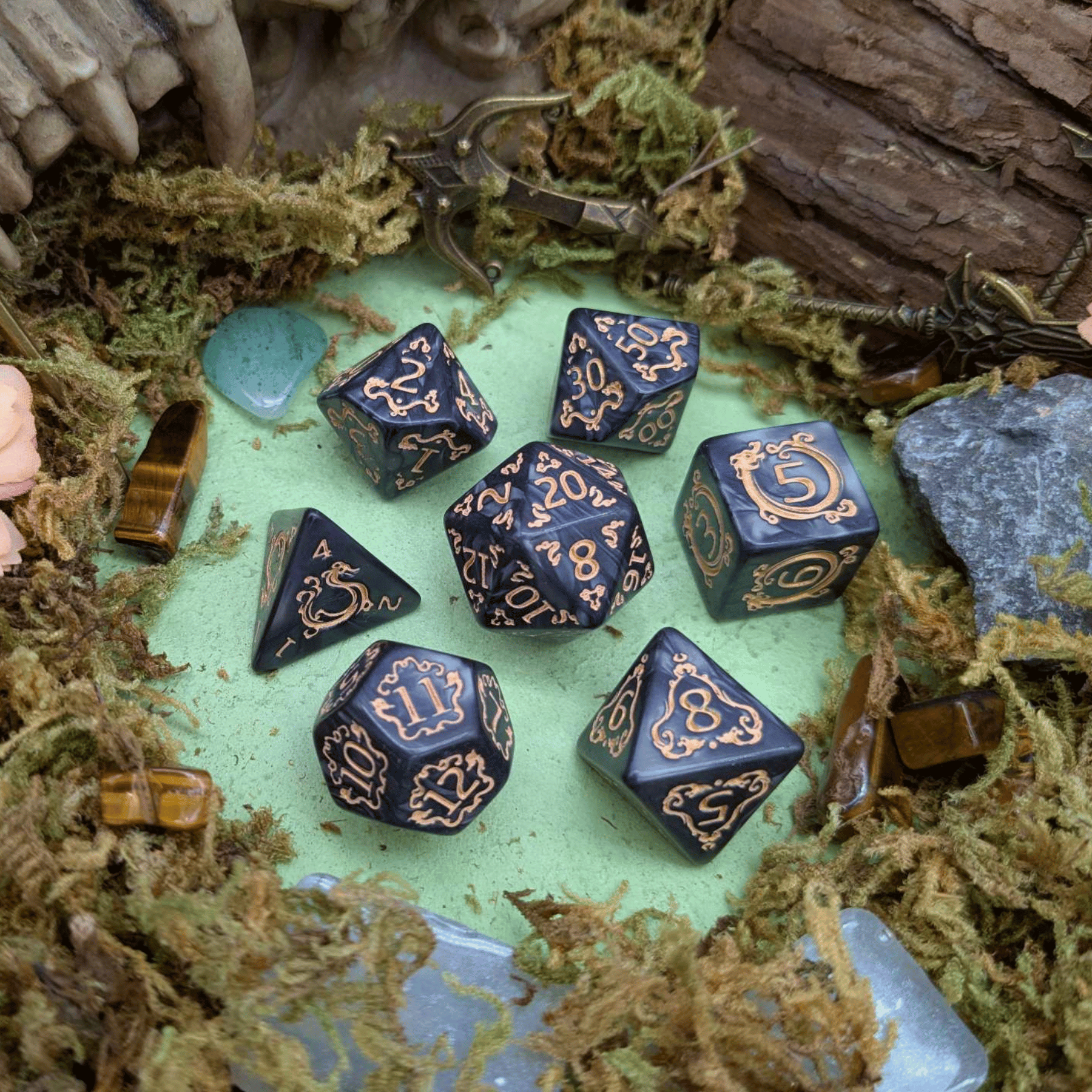 Dragon Black Dice Set