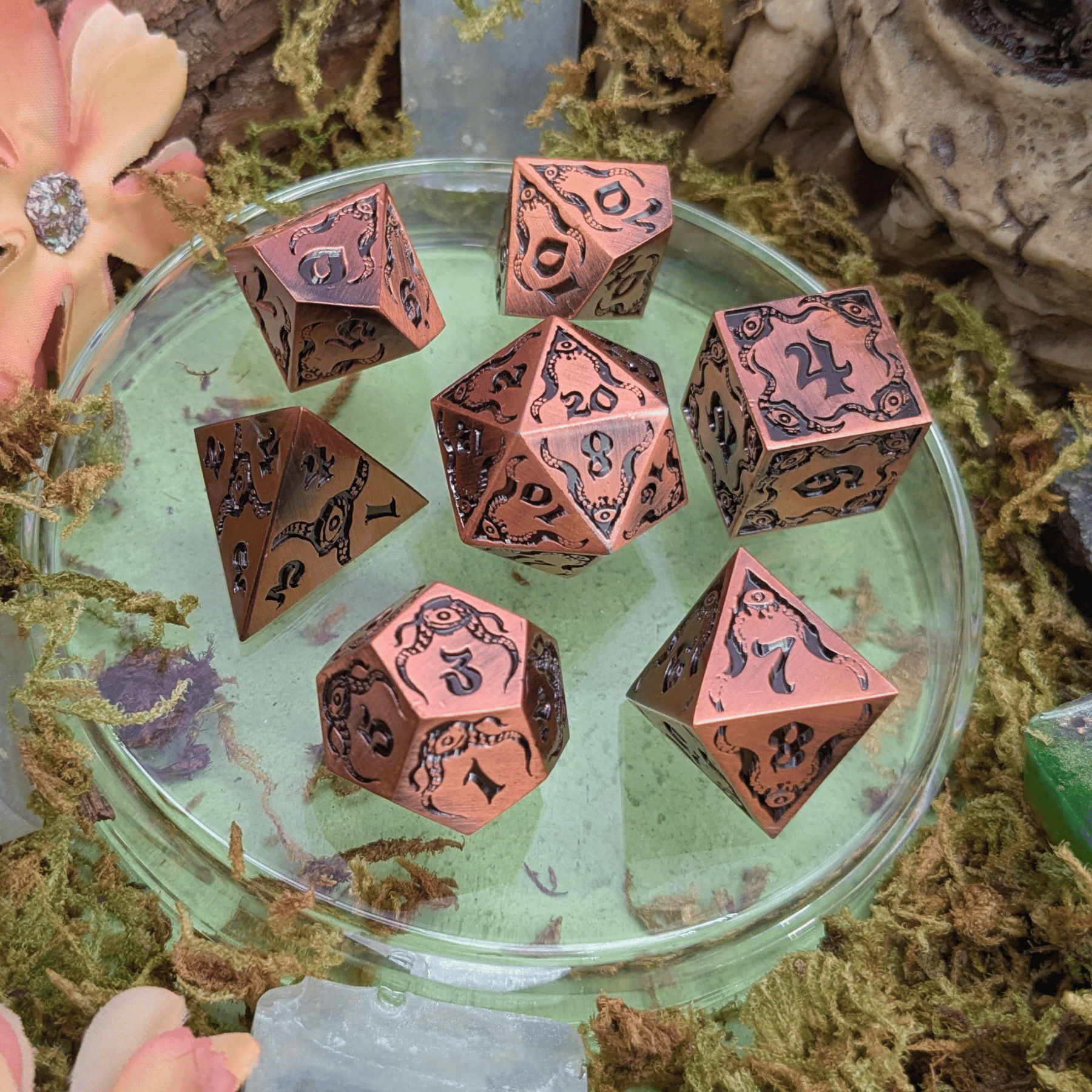 Relics of The Deep | Metal Eldritch dice set