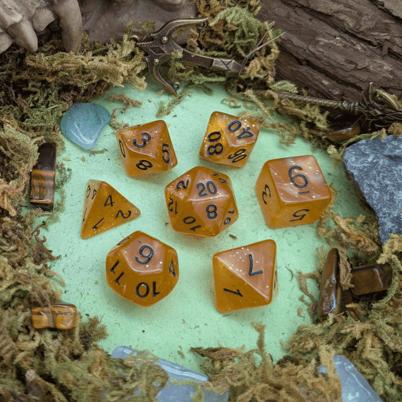Honey Glitter Dice Set