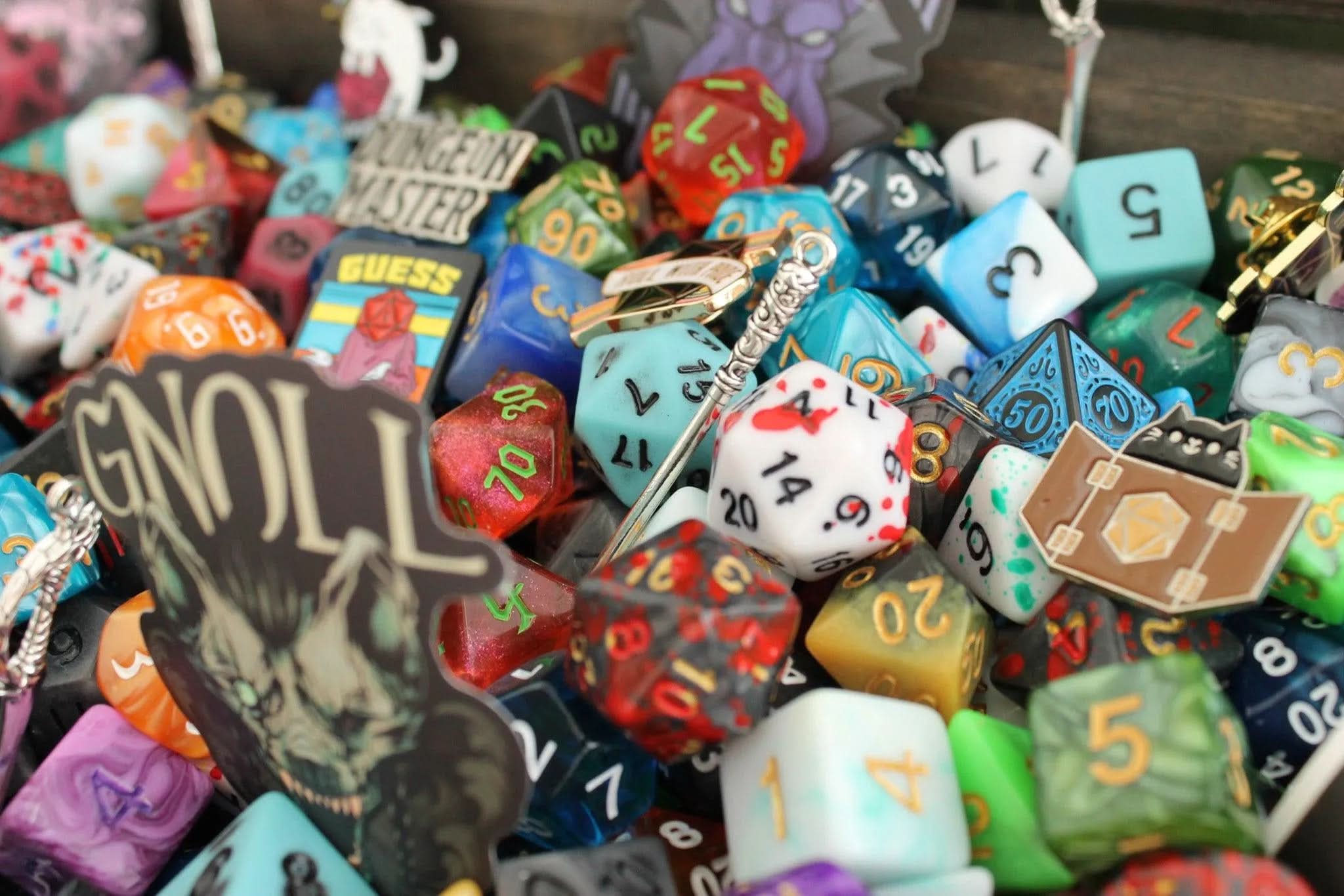 TTRPG Mystery Box, Mystery Dice Bags you choose the scoops - Mystery Dice Goblin