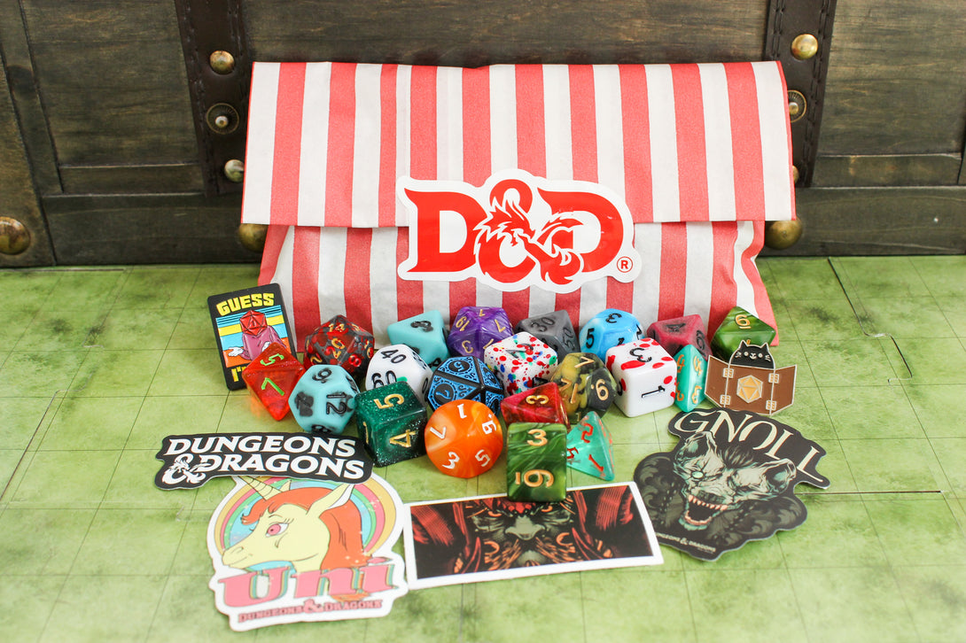 DnD Mystery Box, Mystery Dice Bags you choose the scoops - Mystery Dice Goblin