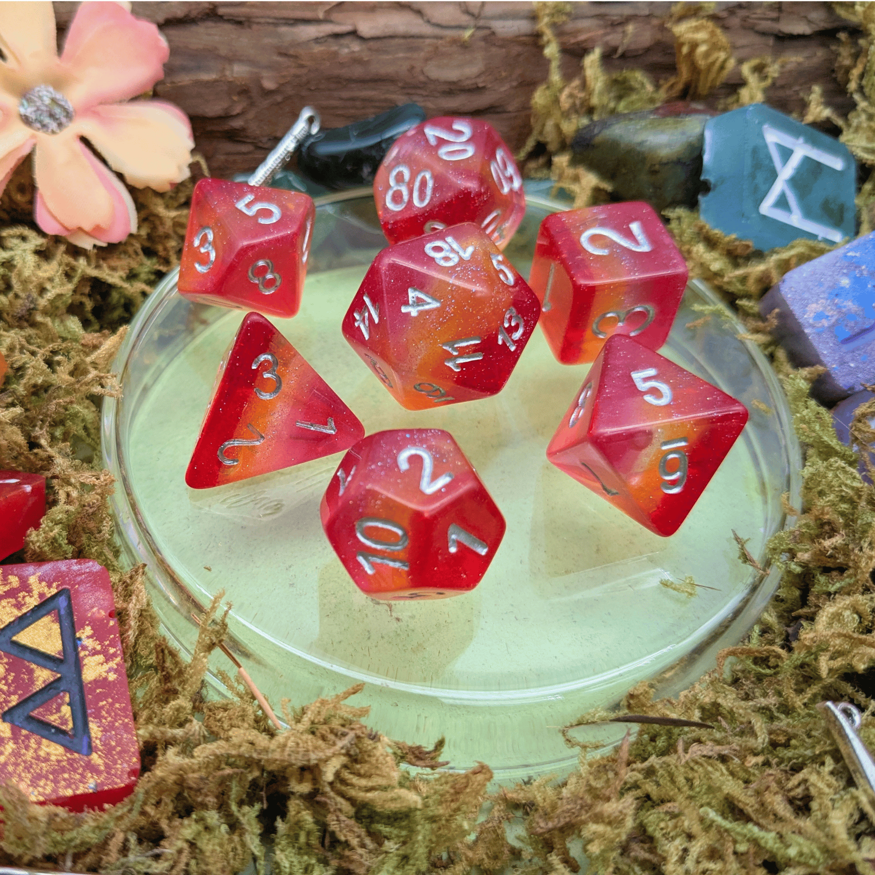 Lesbian Pride Flag Dice Seet